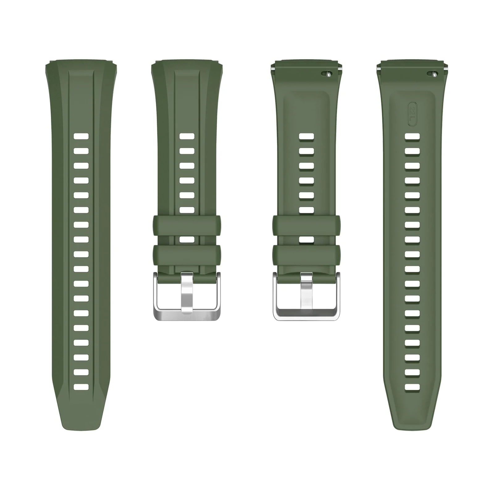 DL3 Mobilak Silicone Straps Compatible with Huawei GT 5 Pro 46 mm / GT5 46 mm / GT4 46mm Sports Wristbands Replacement Waterproof Silicone Strap, 22mm - Green