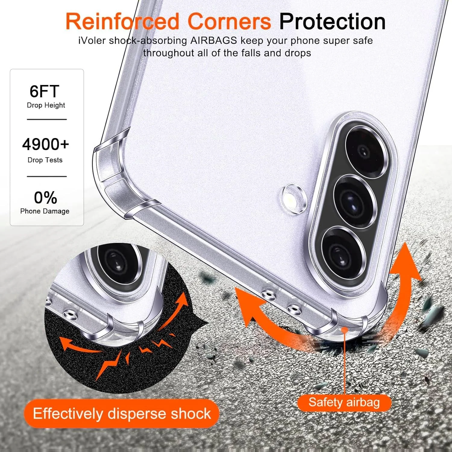 DL3 Mobilak Clear TPU Case for Samsung Galaxy A36 5G, Camera protection, Shock-absorbing protection, Scratch-resistant surface - Clear