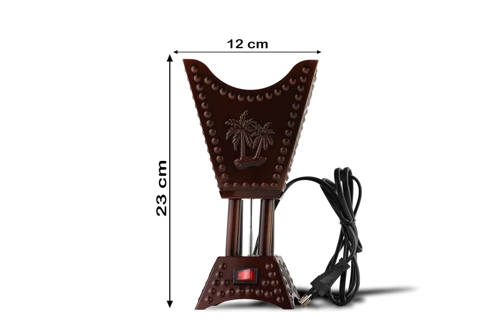 Mobigon Arabian Electric Incense Burners metal Vintage Arabic Burner, Middle Eastern Incense Holder- Electric Incense Burner Bakhoor Suitable For Arabian Oud, Home, Hotel Decor - W. Dark Brown