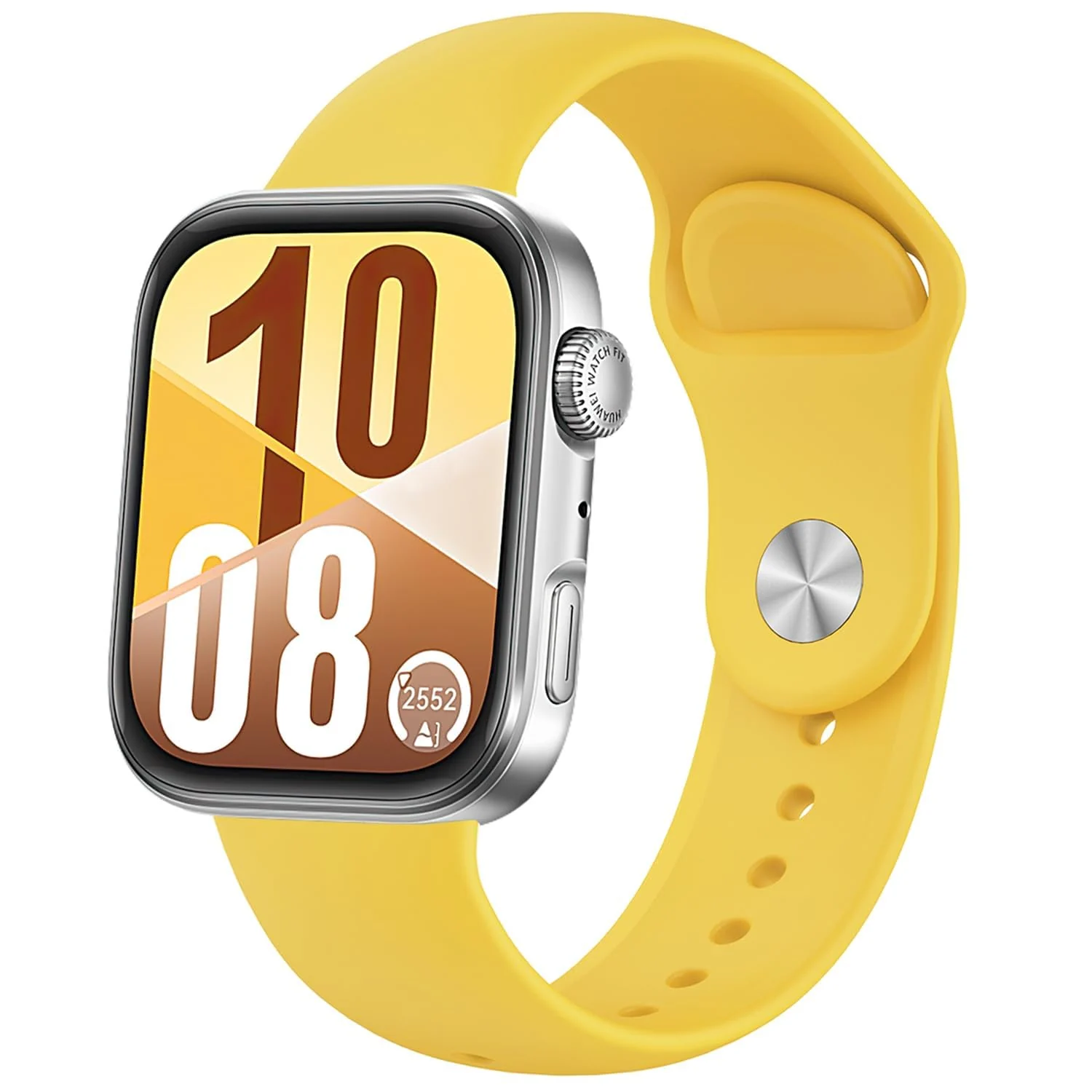 DL3 Mobilak Silicone Strap Compatible with Huawei Watch Fit 3 Strap for Men Women Breathable Soft Replacement Strap Adjustable Waterproof Sports Straps - Yellow