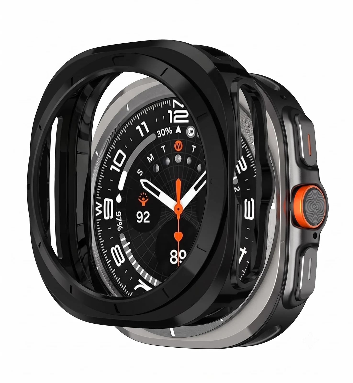 DL3 Mobilak Case Compatible with Samsung Galaxy Watch Ultra 2025/Galaxy Watch 7 Ultra 2024 47mm, Premium Soft TPU Slim Plated Protective Bumper Shell Cover Without Screen Protector
