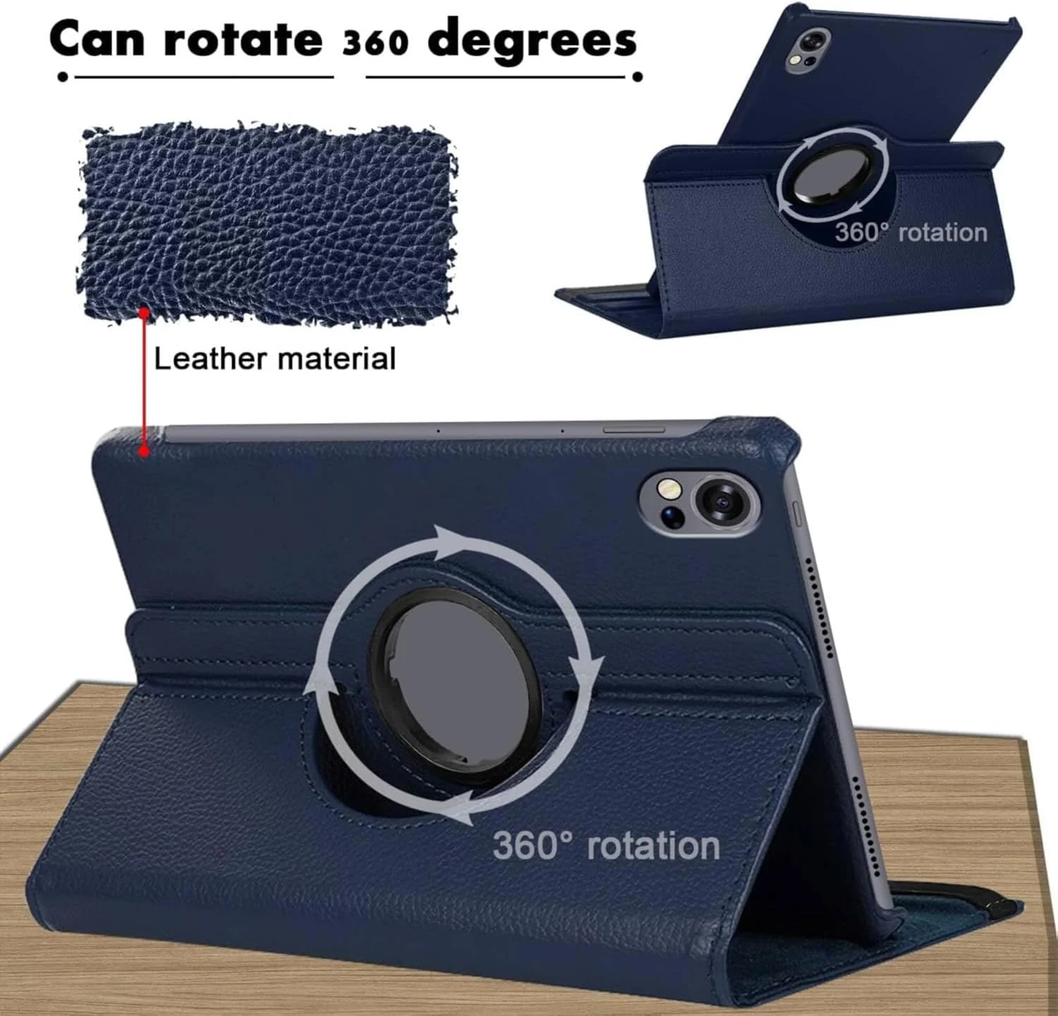 DL3 Mobilak Protective Cover for Huawei Matepad 12X 2024 / MatePad Air 12 inch 2024, 360° Rotatable Smart Stand, Leather Folio Flip Cover with Multi-Angle Viewing, Auto Wake Sleep - Blue