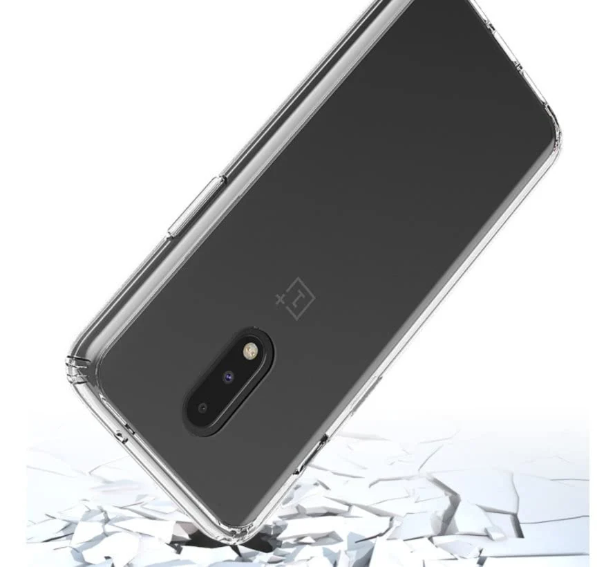 DL3 Mobilak Case Compatible with OnePlus 7 / OnePlus 6T, Cover Silicone TPU Gorilla Anti-shock Protector Camera Shockproof Corners For OnePlus 7 / OnePlus 6T - Clear