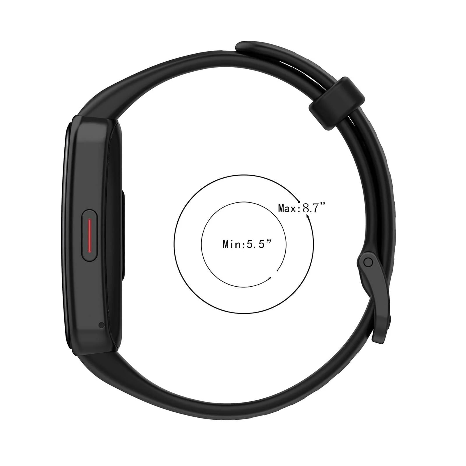 DL3 Mobilak Bracelet Compatible With Huawei Band 6/Honor Band 6/Band 6 Pro/Band 6 NFC Wristbands for Men Women, Silicone Strap, Waterproof Sports Replacement Straps - Black