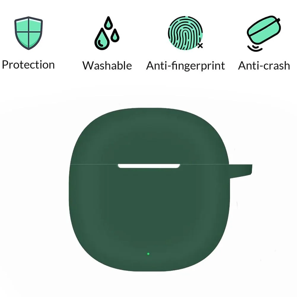 DL3 Mobilak Silicone Case Compatible with Honor Earbuds X6, Soft Silicone Protective Case Cover, Shockproof Sleeve with Carabiner For Honor Earbuds X6 - Green
