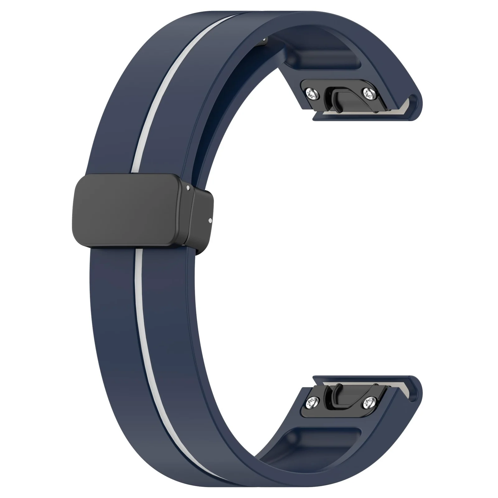 DL3 Mobilak Silicone Band Magnetic Clasp 22MM Strap For Samsung galaxy watch3 45mm /galaxy 46mm/Gear S3/Huawei watch GT3 46MM/GT2E/GT2 Pro/GT GT2 46MM/Magic Watch2 46mm/Amazfit GTR 3/4 - Blue White