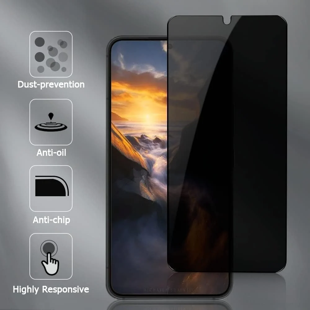 DL3 Mobilak OPPO Reno 14F / OPPO Reno14 FS Privacy Screen Protector, Does not support fingerprint, Anti-Spy 9H Hardness Tempered Glass Film [Case Friendly] [Bubble Free] - Black