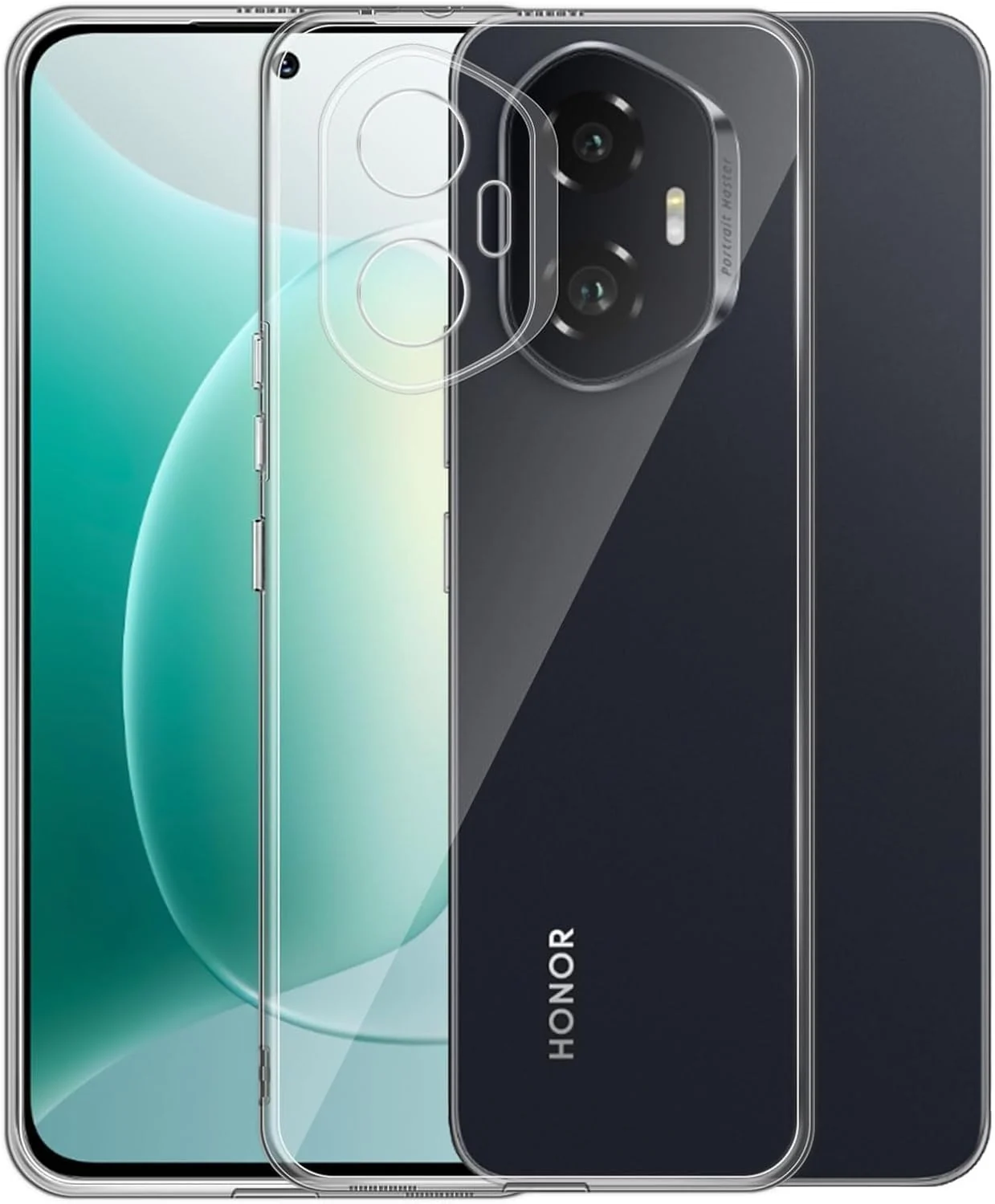 DL3 Mobilak Case Compatible with Honor 300 5G, Case Crystal Soft TPU Gel Case Flexible Silicone Anti-Scratch Camera Protection TPU Cover - Clear