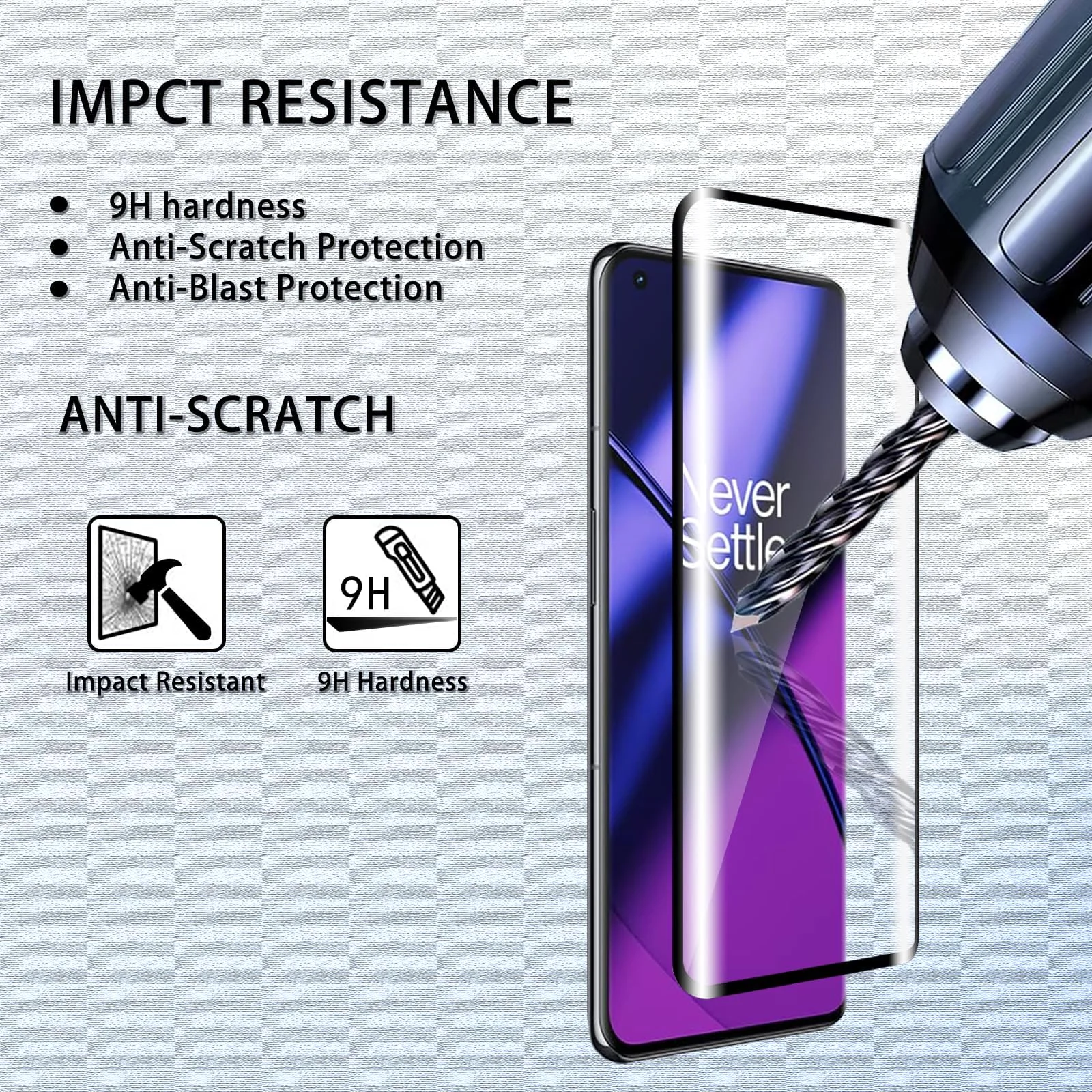 DL3 Mobilak Screen Protector for OnePlus 11 5G, Tempered Glass Screen Saver Premium HD Protective, Scratch Resistant, NO-Bubble, 9H Hardness, Full Coverage Film - Clear