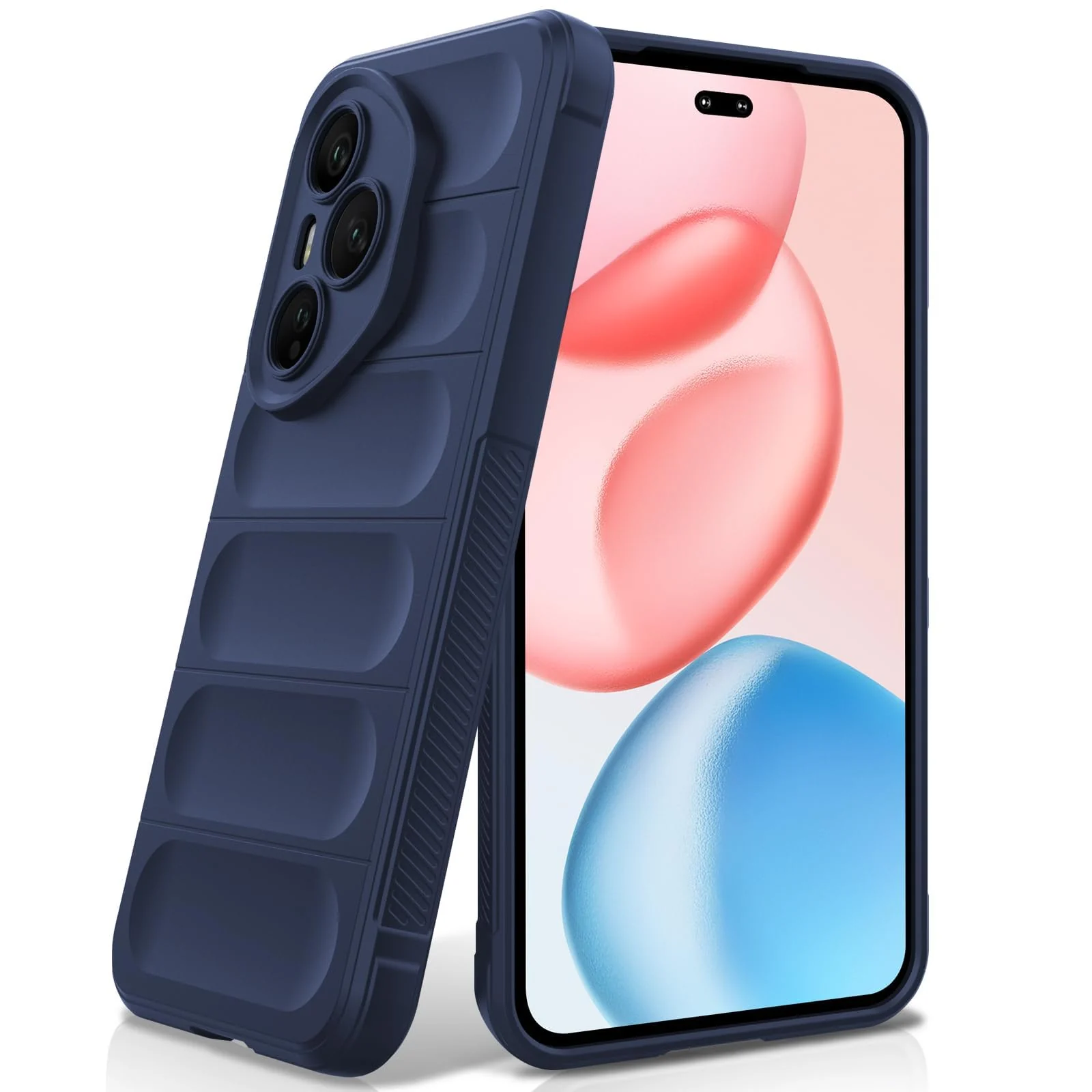 DL3 Mobilak Soft Silicone Protective Case for Honor 400 Pro 5G with Camera Protection and Shockproof Design - Blue