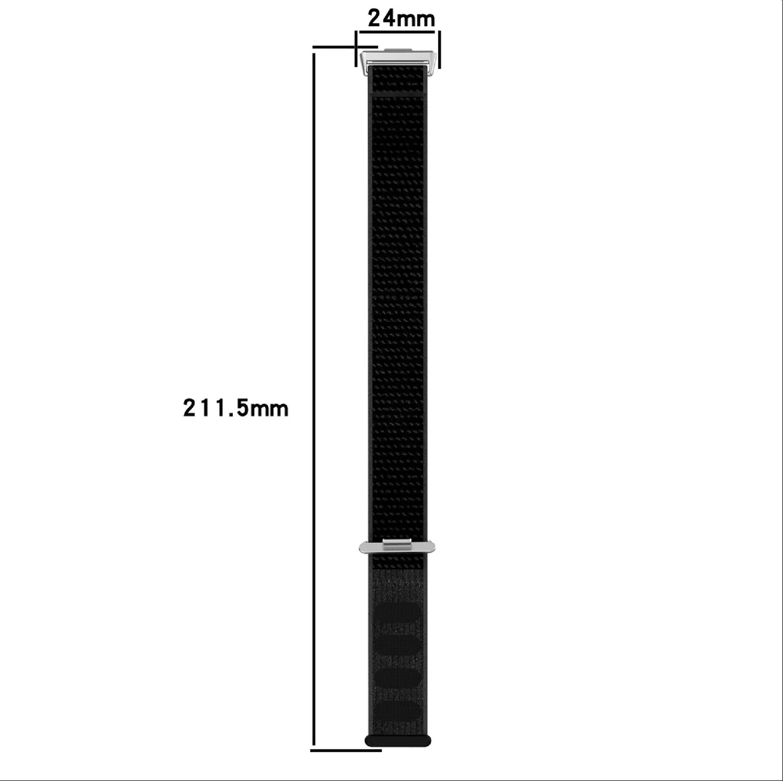DL3 MOBILAK Elastic Nylon Watch Strap for Huawei Watch Fit 3 / Fit 4 / Fit 4 Pro / Fit 5 / Fit 5 Pro, Black Unity
