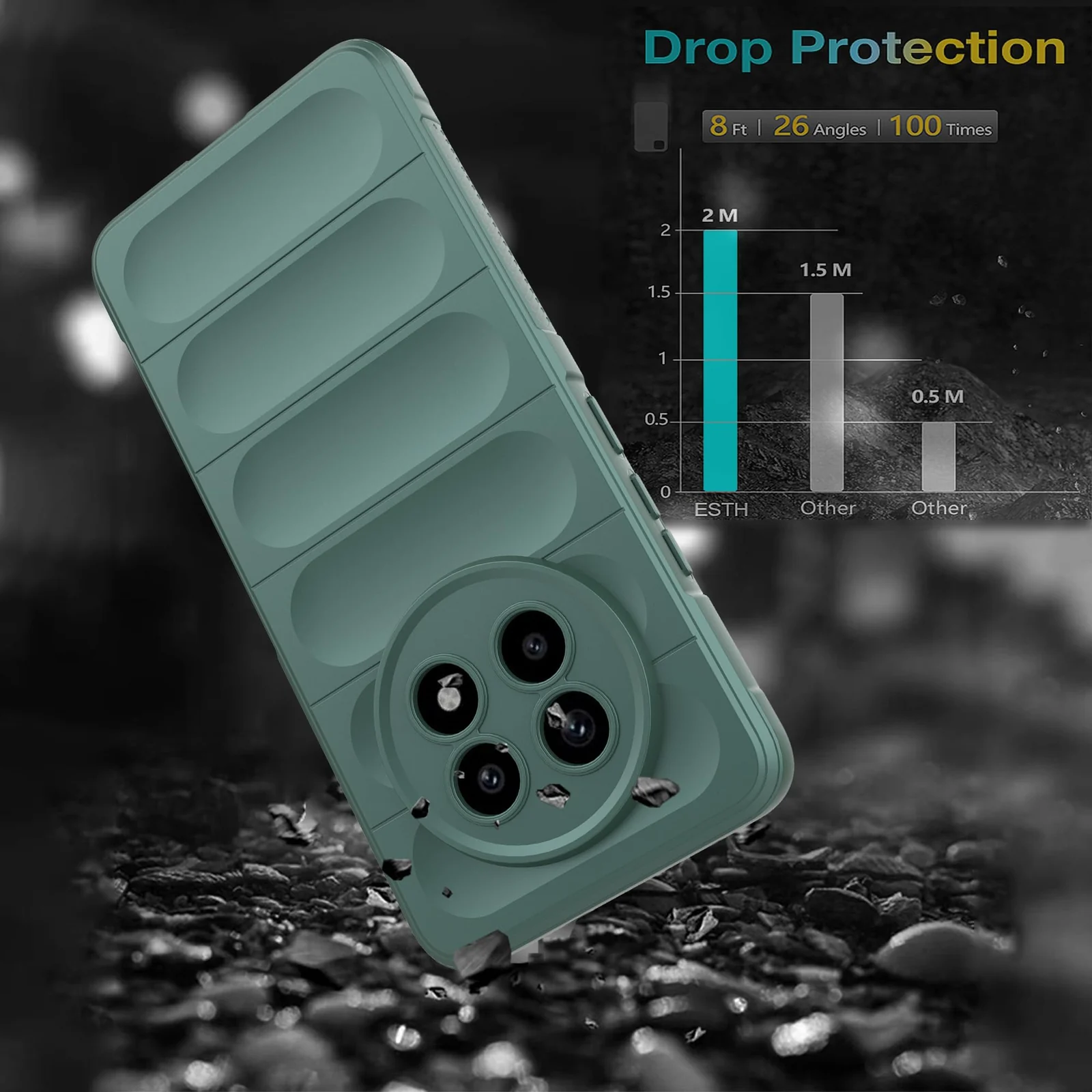 DL3 Mobilak Flexible Silicone and TPU Protective Case with Camera Protection for realme 13 Pro / realme 13 Pro Plus 5G - Green