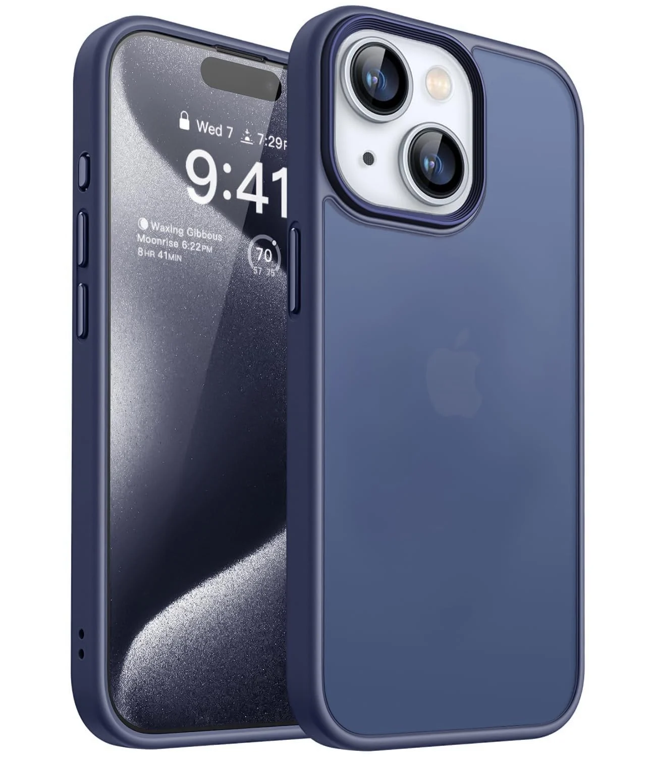 Dl3 Mobilak Matte Case for iPhone 13/iPhone 14 6.1-Inch, Shockproof Drop Protection, Frosted Translucent Matte Back Phone Cover, Anti-Fingerprint (Desert Brown)