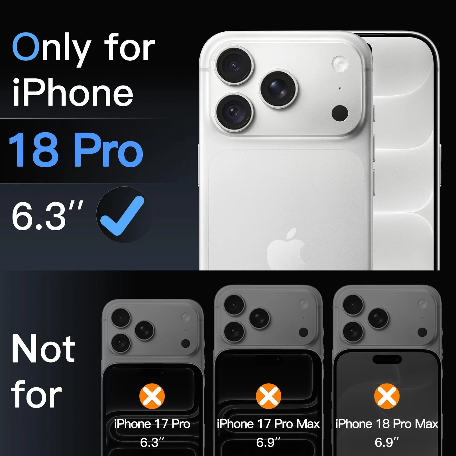 DL3 MOBILAK Full Camera Lens Protector for Apple iPhone 18 Pro - Silver