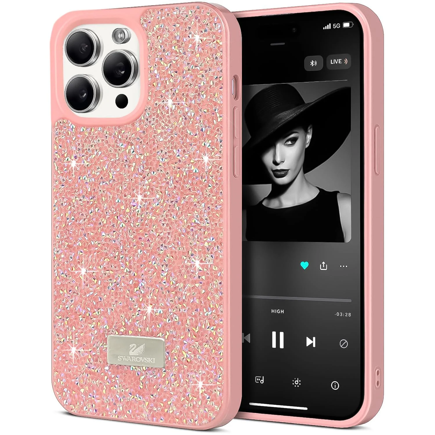 DL3 Mobilak Glitter Protective Case for iPhone 11 Pro 5.8-Inch, Supports wireless charging, Shock-absorbing protection, Scratch-resistant surface
