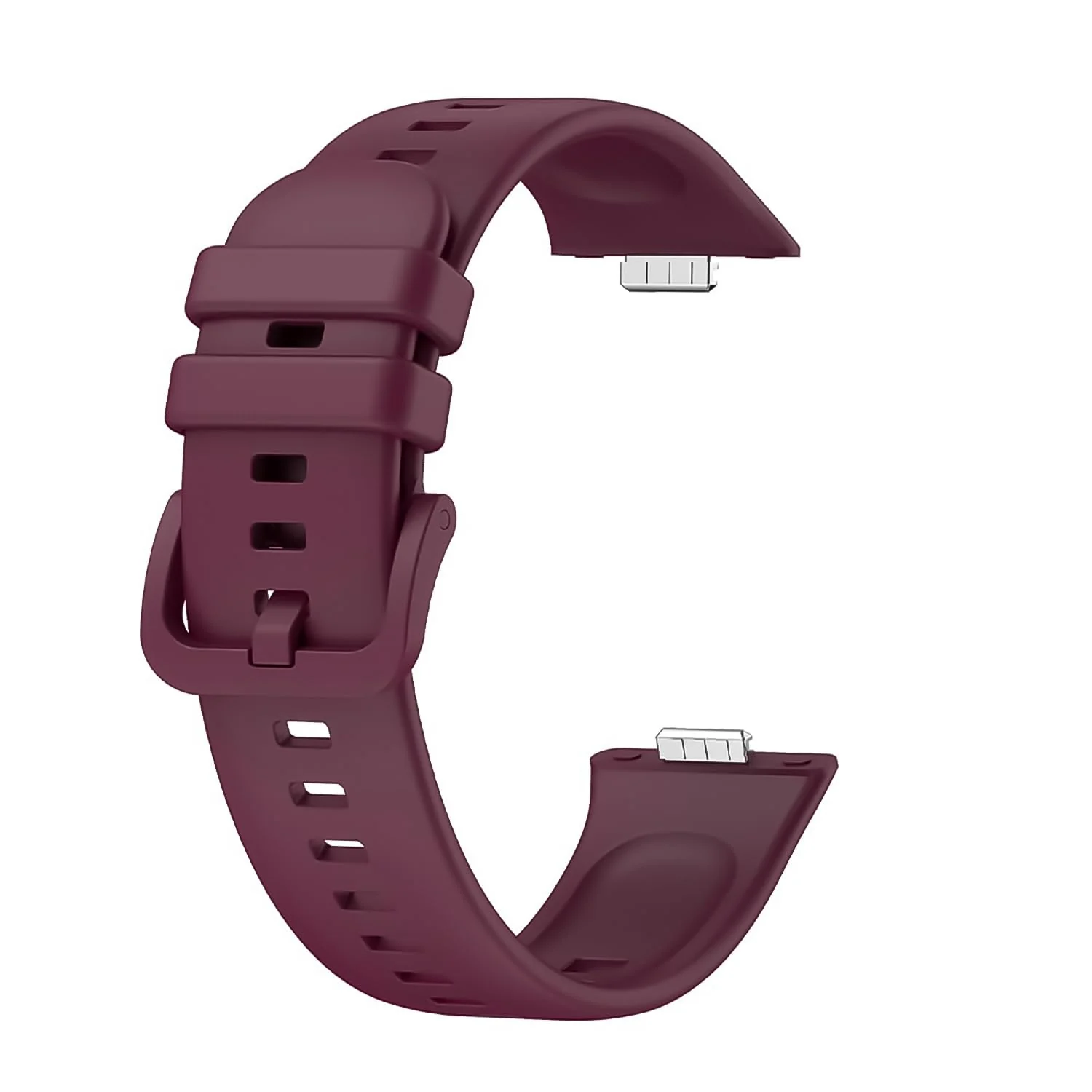 DL3 Mobilak Silicone Bracelet for Huawei Watch Fit 3/Watch Fit 4 Pro/Fit 4 Strap, Soft Silicone Sport Replacement Strap for Women/Men, Adjustable Waterproof Sports Band - Wine Red