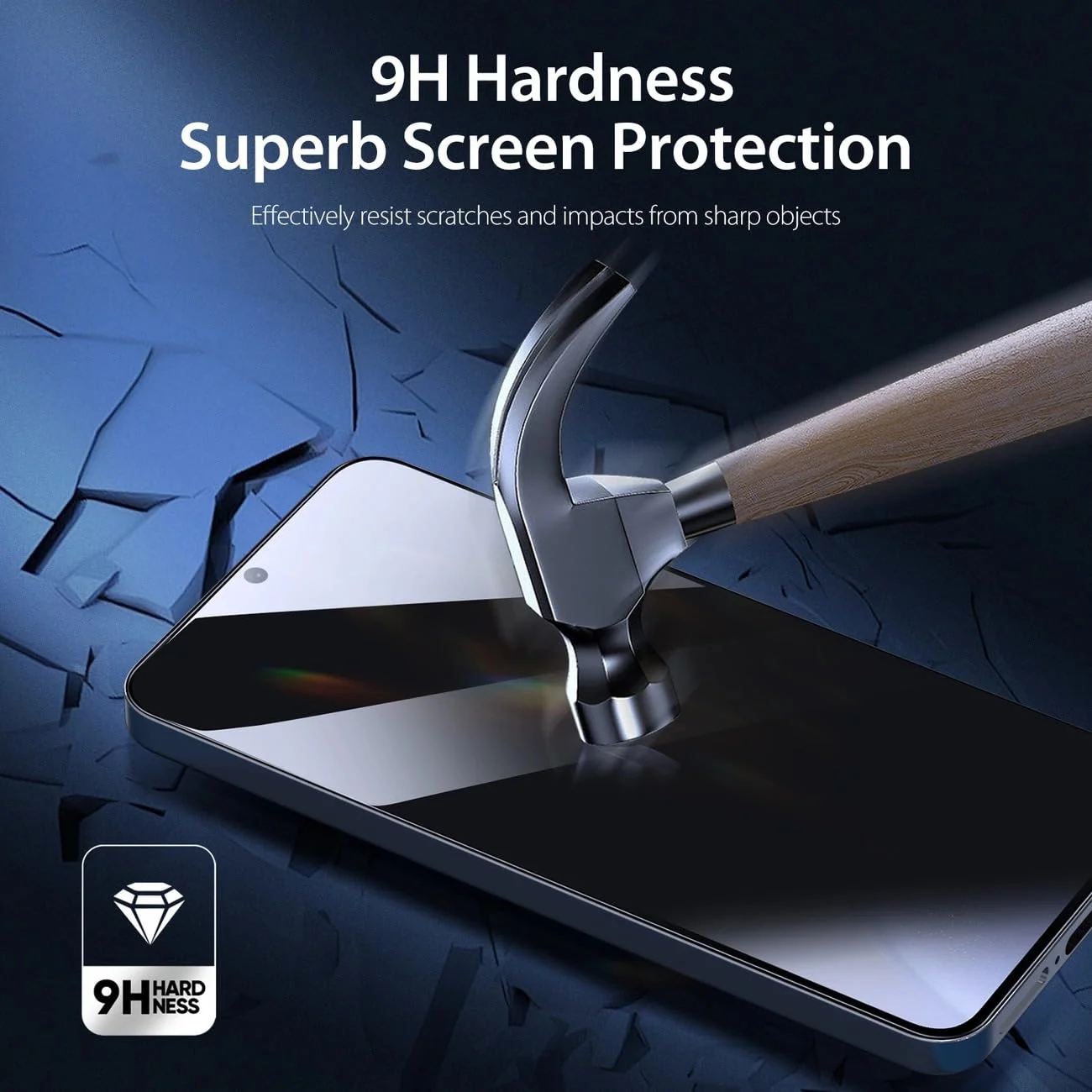 DL3 Mobilak Privacy Screen for Samsung Galaxy S24+ Plus 5G for Tempered Glass, Screen Protector 9H Hardness Anti Spy Tempered Glass Anti-Scratch Privacy Screen Protector Film for Samsung S24 Plus - Clear