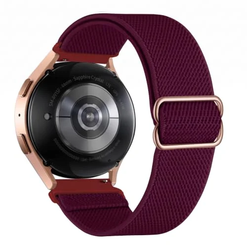 22MM Strap Nylon Loop Band For Xiaomi Redmi Watch 5 Active/5 Lite/for Samsung Galaxy Watch 46MM/Watch 3 45MM/Gear S3/for Huawei watch (GT7 GT6 GT5 GT4 GT3 46MM)/GT2E/GT 7 Pro/GT 6 Pro (Wine Red)