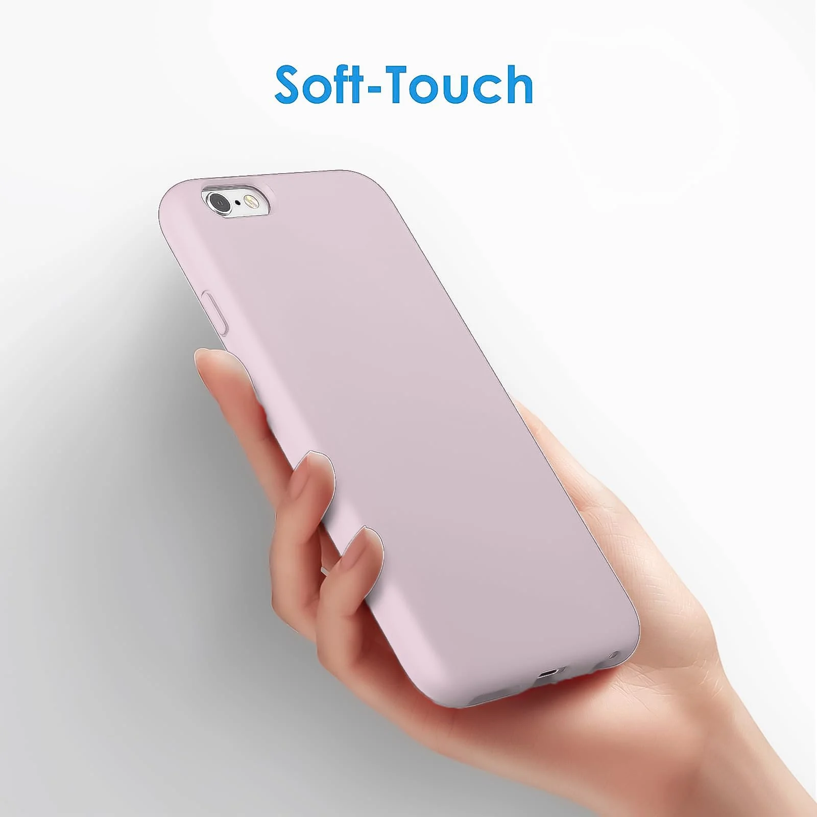 DL3 Mobilak Liquid Silicone Protective Case for iPhone 6 Plus / 6S Plus with Camera Protection and Microfiber Lining - A Pink Sand