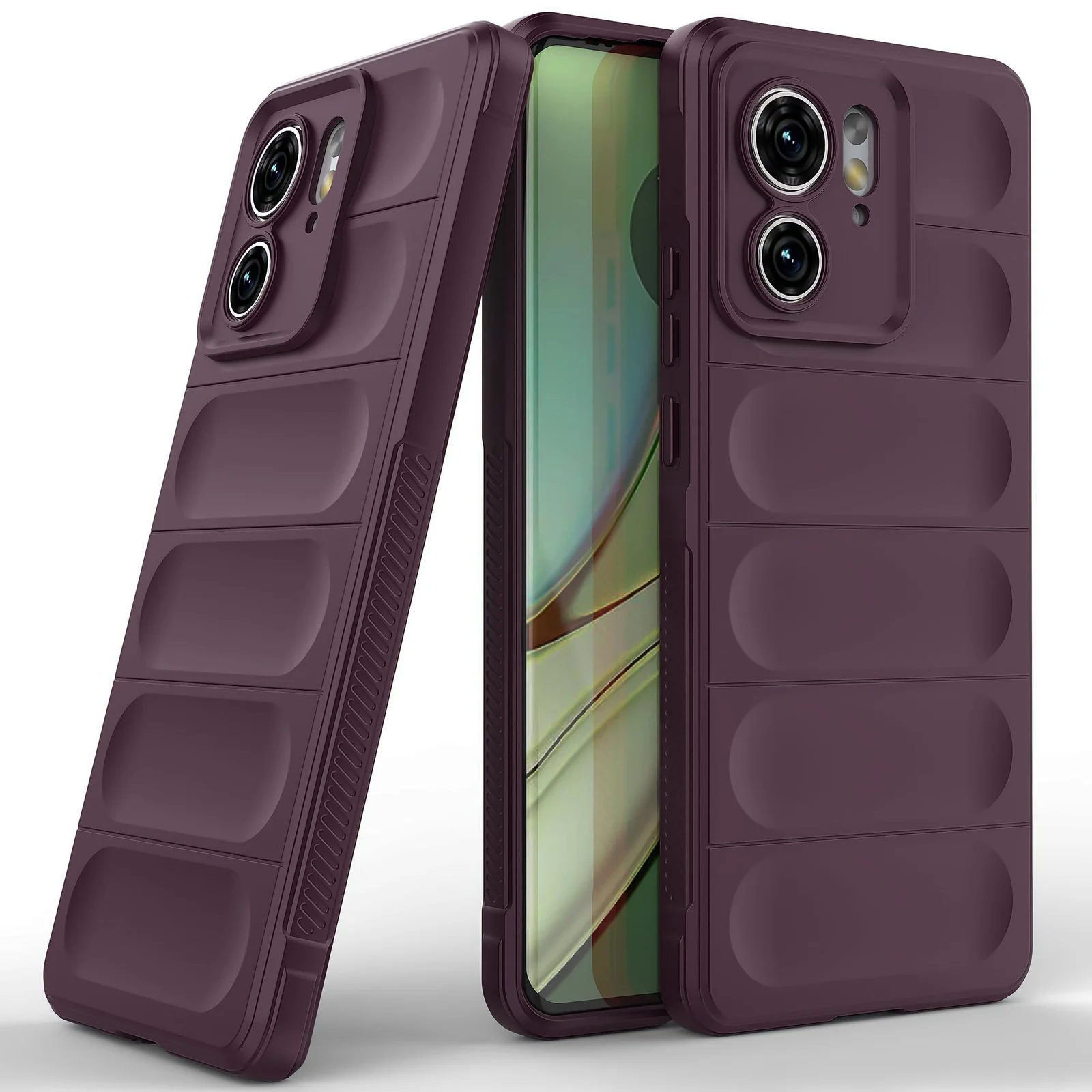 DL3 Mobilak Rugged Protective Case for Motorola Edge 40 5G, Camera protection, Shock-absorbing protection, Non-slip grip - Wine Red