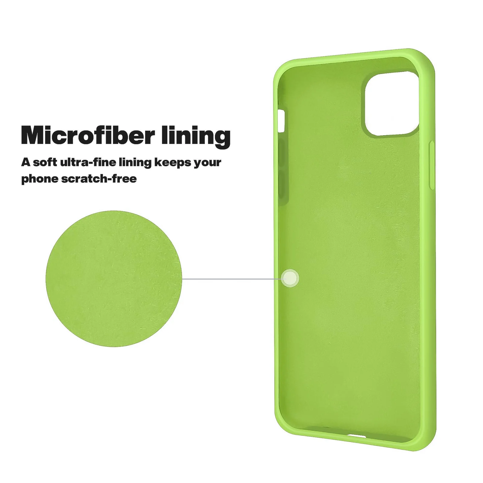 DL3 Mobilak Liquid Silicone Protective Case for iPhone 11 (6.1 Inch) with Camera Protection and Microfiber Lining - Lemon