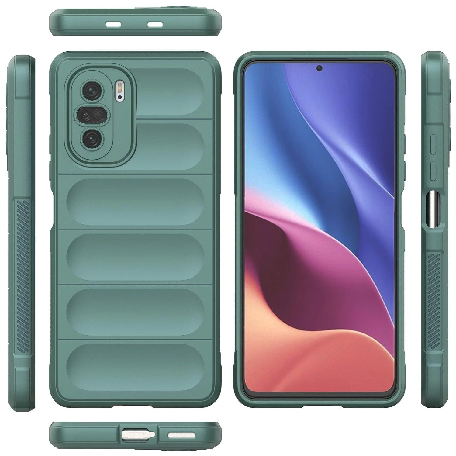 DL3 Mobilak Flexible Silicone and TPU Protective Case with Camera Protection for Xiaomi Poco F3 / RedMi K40 / K40 Pro / Mi 11i / Mi 11X - Dark Gray