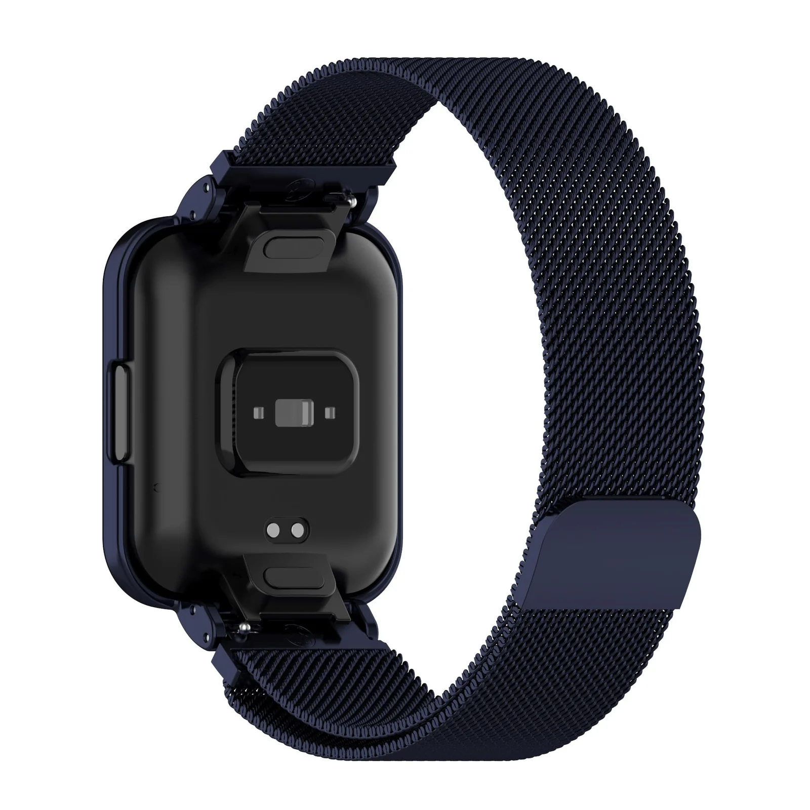 DL3 Mobilak Strap For Xiaomi Redmi Watch 2 Lite/Poco Watch/Redmi Watch 2 / Horloge 2, Magnetic Metal Stainless Steel Adjustable Wristbands Breathable Watch Band With Frame Metal - Blue