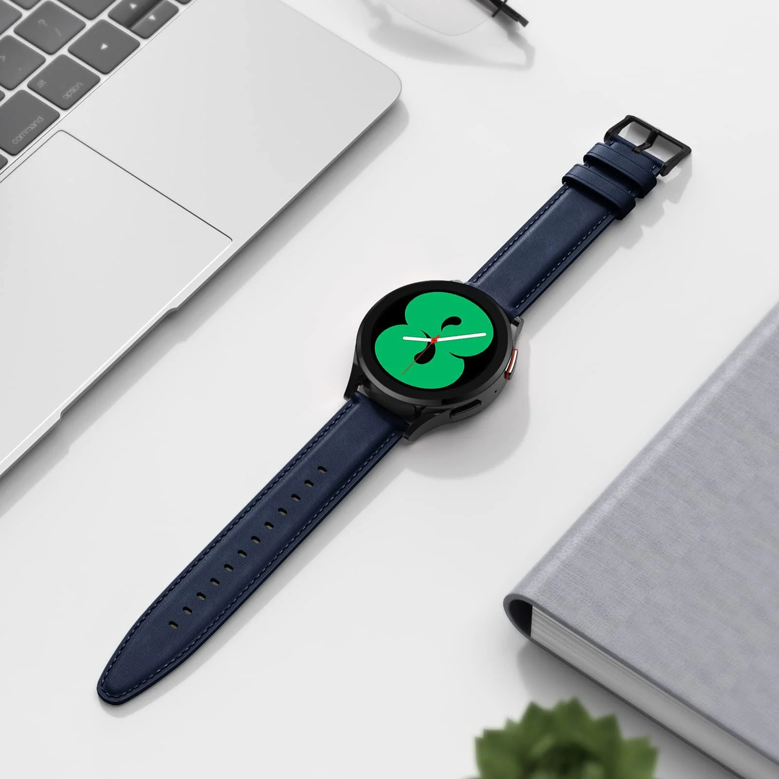 DL3 Mobilak Strap Leather 22MM Band For Samsung Galaxy Watch 3 45mm/Watch 46mm/Gear S3/Huawei watch GT5 GT4 GT3 46MM/Watch 4/3/GT2E/GT2 Pro/GT 3 Pro/GT5 Pro/GT GT2 46MM/Amazfit GTR 4/3/3 Pro/2/2e - Dark Blue