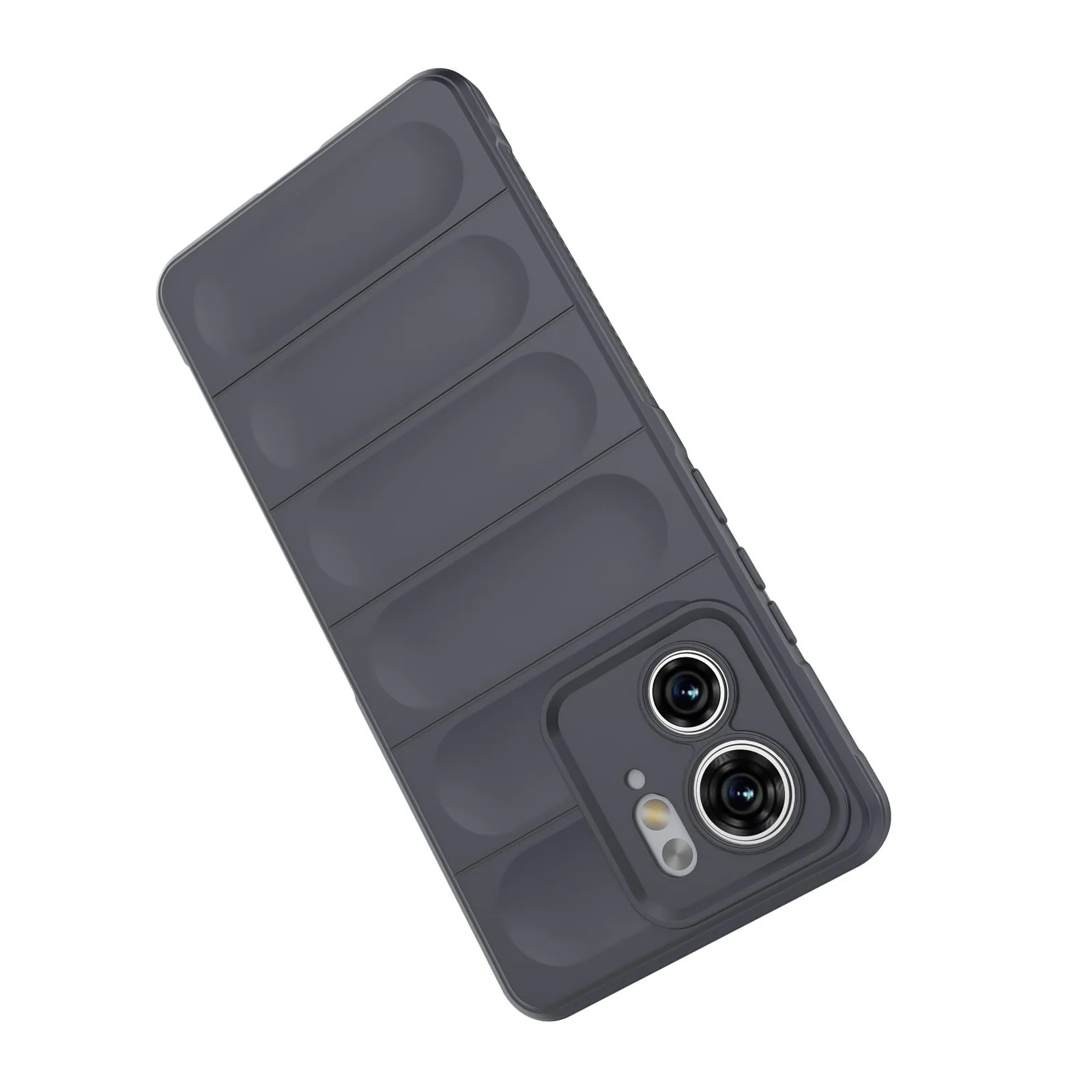 DL3 Mobilak Soft Silicone Protective Case for Motorola Edge 40 5G with Camera Protection and Shockproof Design - Dark Gray