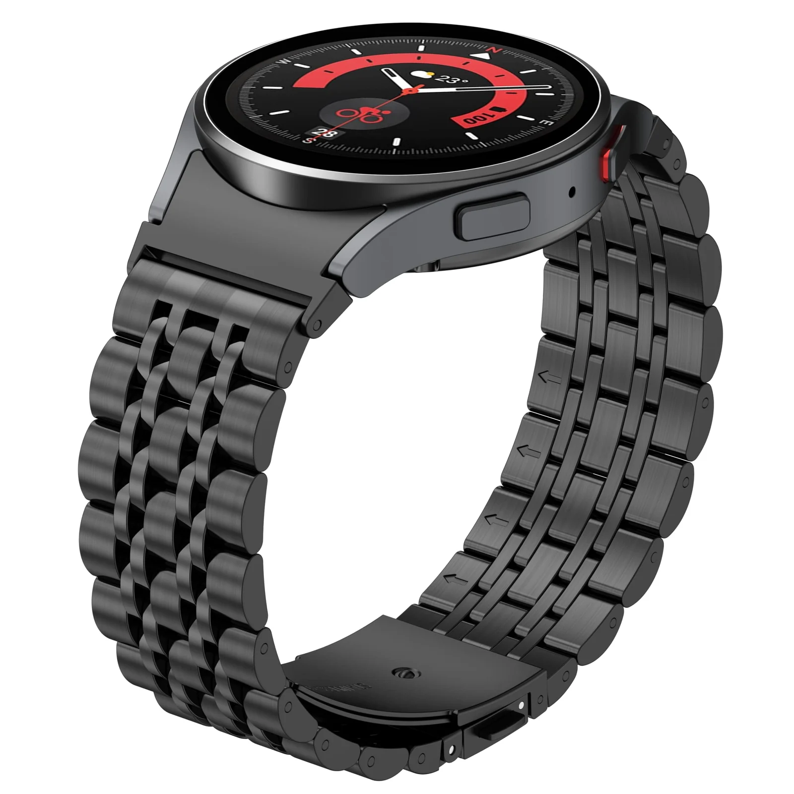 DL3 Mobilak Strap Metal 22MM Bands For Samsung galaxy watch3 45mm /galaxy 46mm/Gear S3/Huawei watch GT3 46MM/GT2E/GT2 Pro/GT GT2 46MM/Magic Watch2 46mm/Amazfit GTR 2/2e/3/3pro/4 - Black