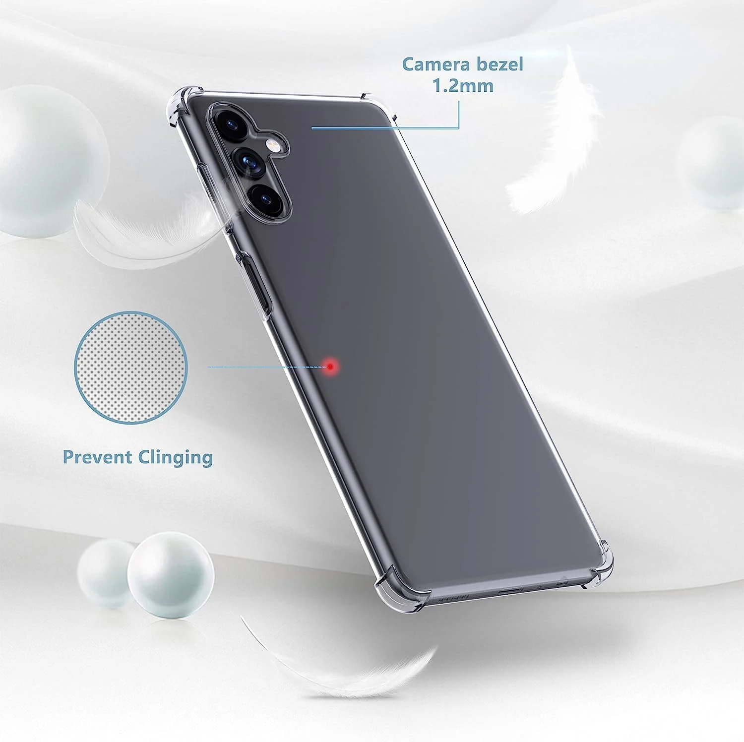 DL3 Mobilak Case Compatible with Samsung Galaxy A14 4G / 5G, Cover Silicone TPU Gorilla Anti-shock Shockproof Corners - Clear