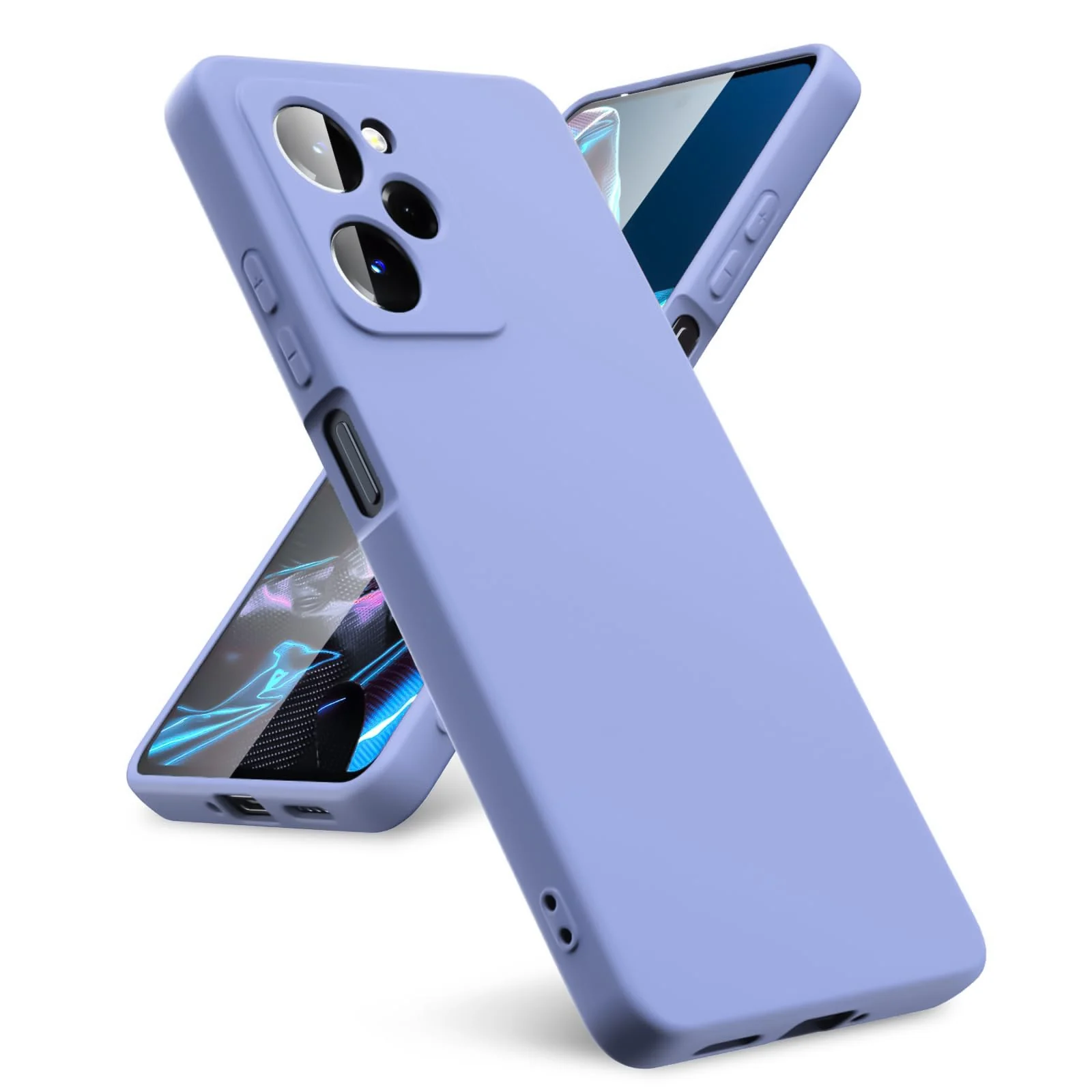 DL3 Mobilak Silicone Protective Case for POCO X5 Pro 5G, Shock-absorbing protection, Scratch-resistant surface, Soft microfiber lining - Baby Blue