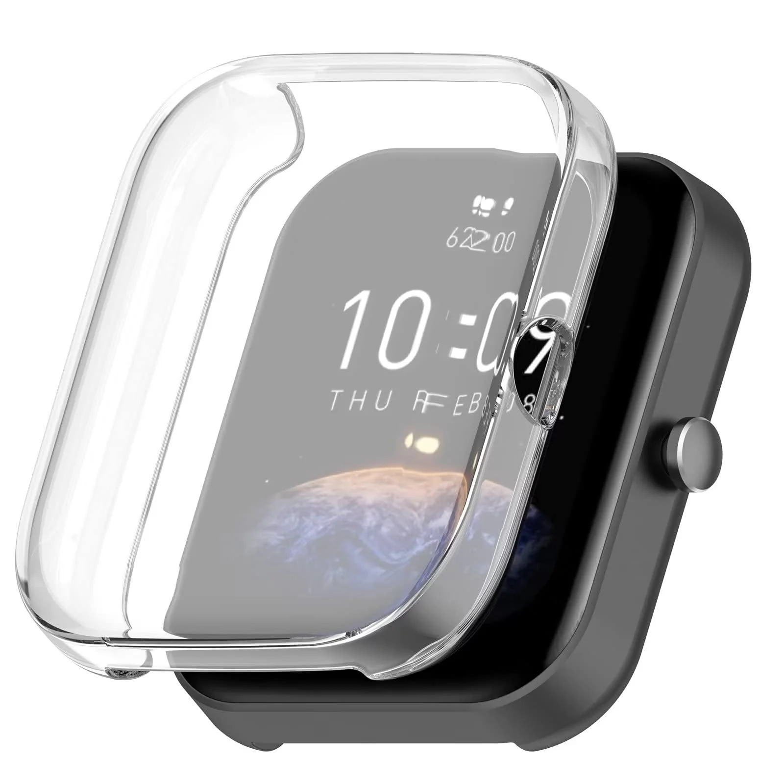 DL3 Mobilak Case Compatible with Amazfit Bip3 Pro/Amazfit Bip 3 Case All-Around Screen Protector Watch Soft TPU Shockproof Cover Slim Guard Thin Bumper Shell Protector