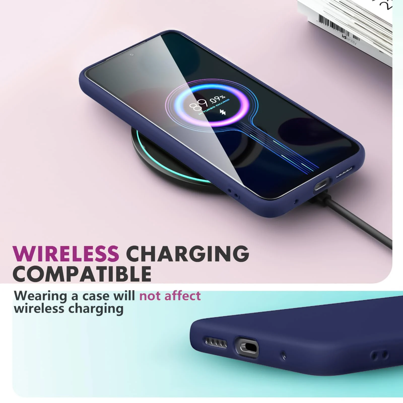 DL3 Mobilak Liquid Silicone Protective Case with Soft Microfiber Lining with Full Camera Protection for Xiaomi Redmi Note 12 Pro 4G / Redmi Note 11 Pro 4G&5G - Blue 2