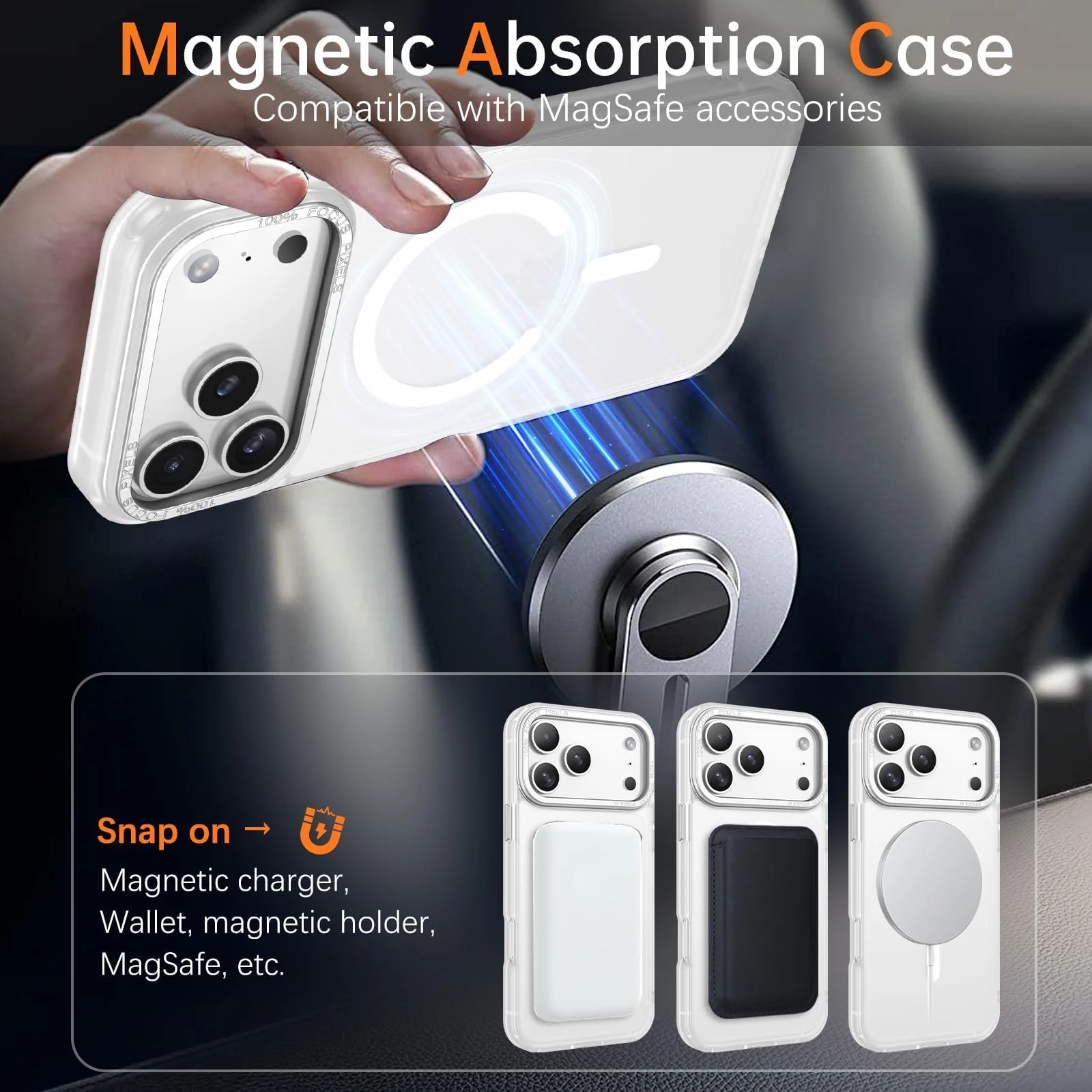 DL3 MOBILAK Protective Phone Case for Apple iPhone 18 Pro Max and 17 Pro Max - White