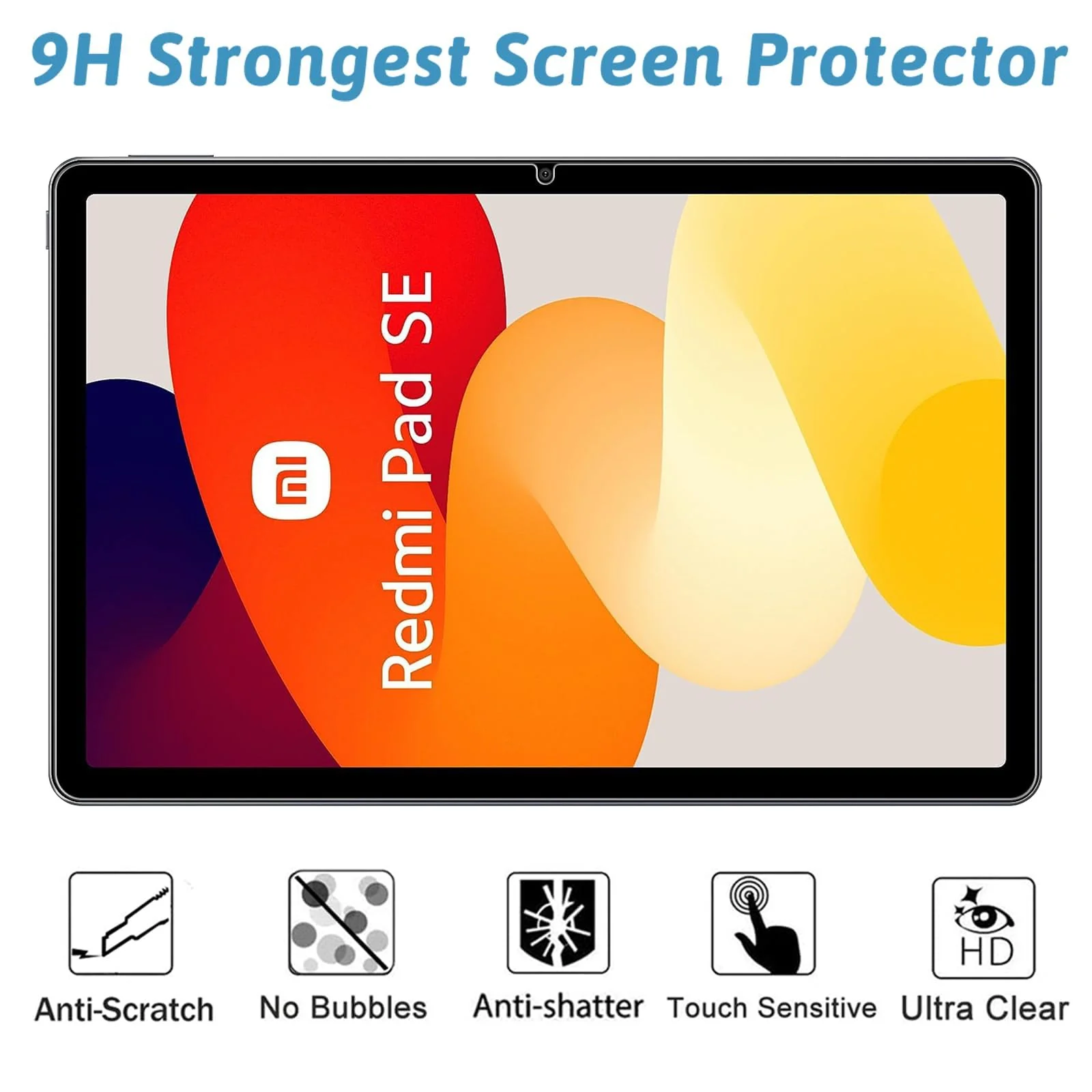 DL3 Mobilak Screen Protector For Xiaomi Redmi Pad SE 2023 11 Inch Tempered Glass Film [HD Crystal ] [Easy Installation] [Scratch Resistant] [9H Hardness] - Clear