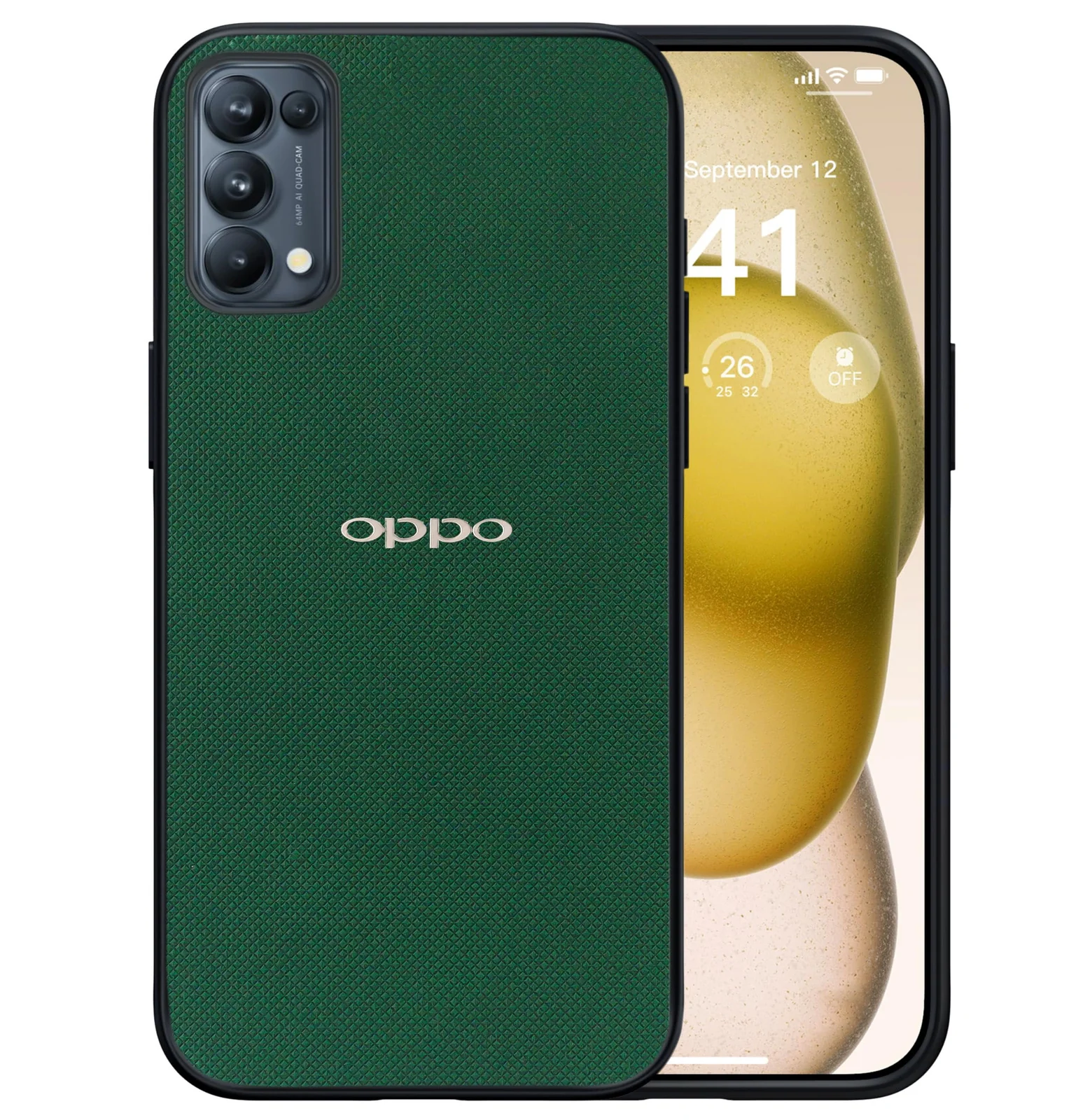 Dl3 Mobilak Compatible with Oppo Reno 5 5G / Find X3 Lite / 5K Case Dual Layer Heavy Duty Cell Phone Protective Cover Shockproof Rugged with Non-Slip Textured - Brown