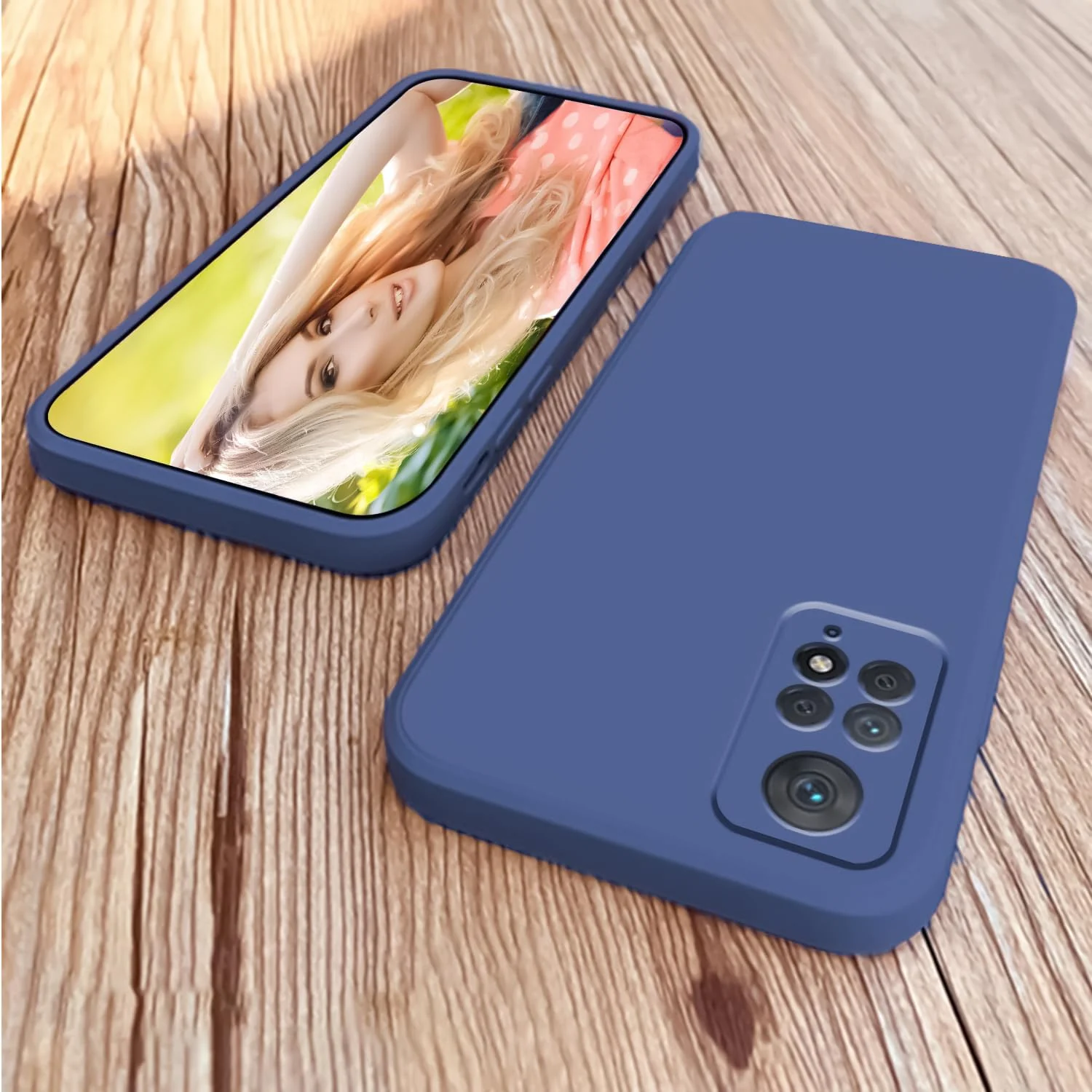 DL3 Mobilak Xiaomi Redmi Note 12 Pro 4G / Redmi Note 11 Pro 4G&5G Case, Soft Flexible Liquid Silicone Gel Rubber Bumper Cover, Full Body Shockproof Protective Phone Case - Blue