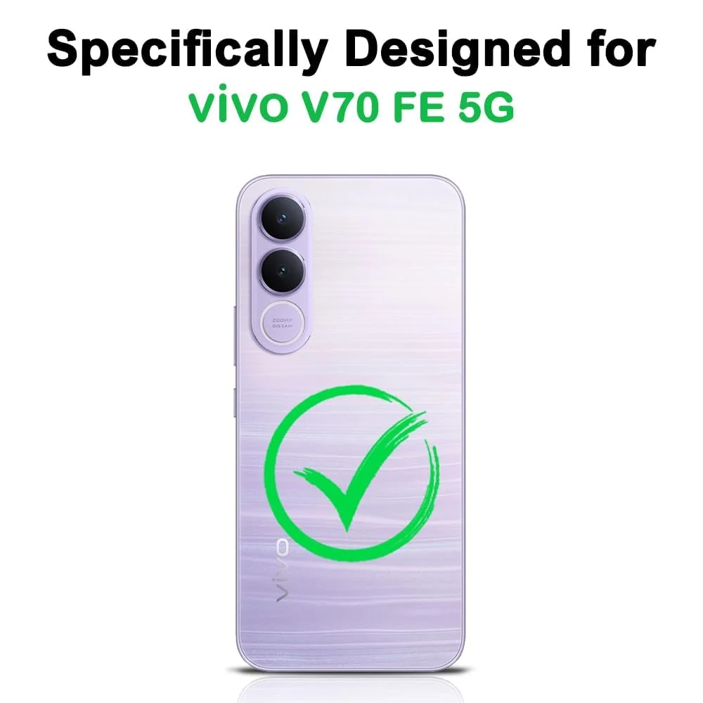 MOBIGON Slim Magnetic MagSafe-Compatible Phone Case for vivo V70 FE, Clear