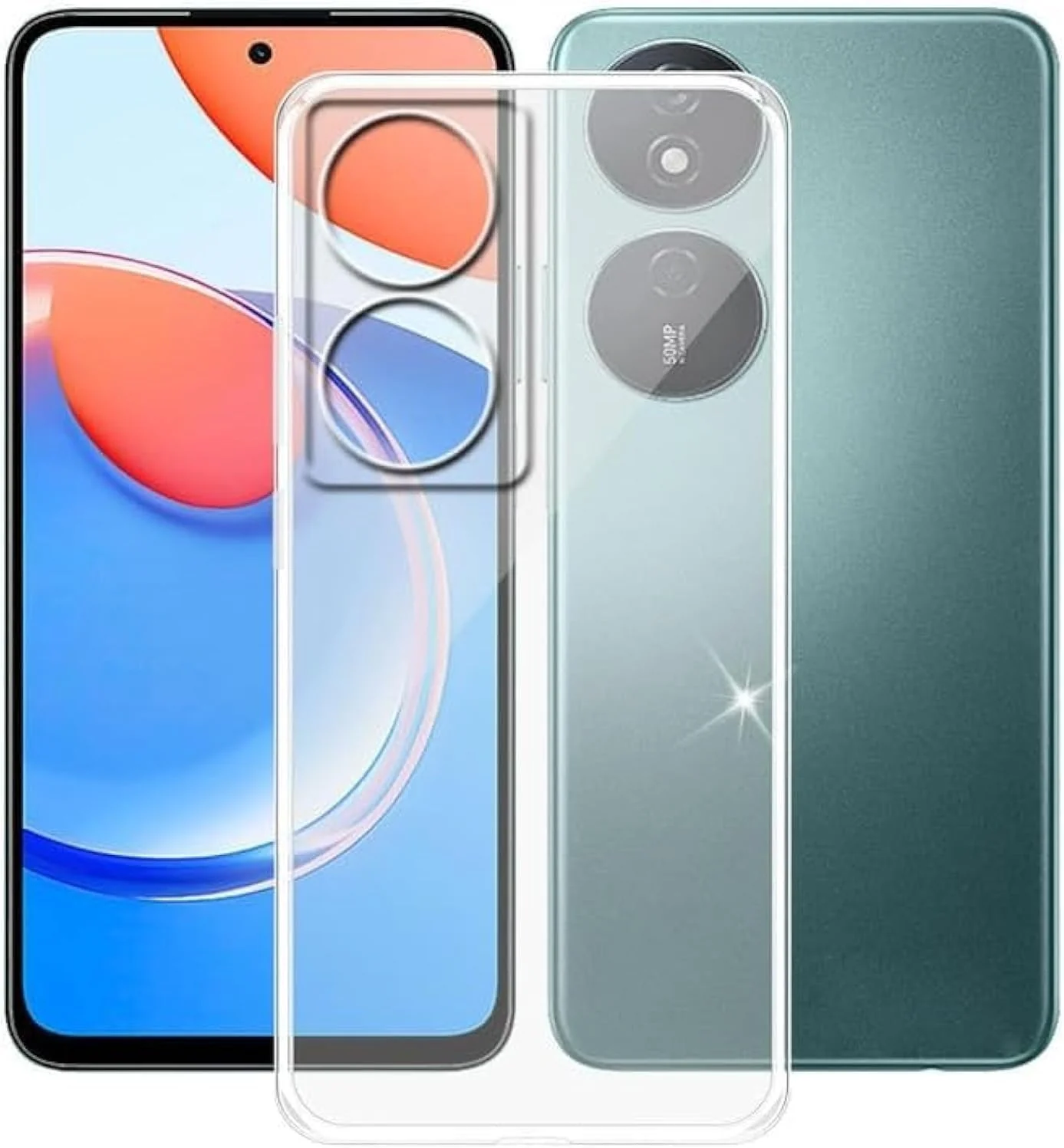 DL3 Mobilak Case Compatible with Honor X7b Case Crystal Soft TPU Gel Case Flexible Silicone Anti-Scratch Camera Protection TPU Cover - Clear