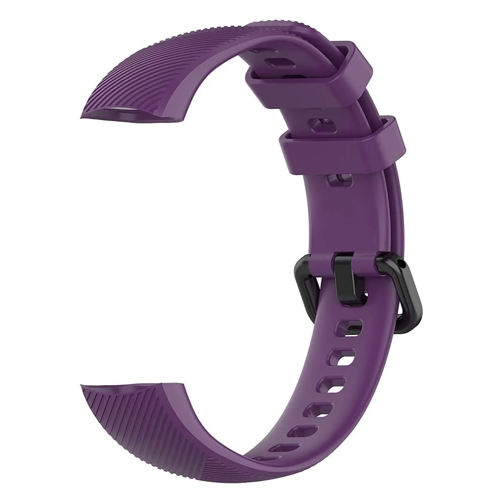 DL3 Mobilak Compatible for Honor Band 5/Honor Band 4 Strap, Soft Silicone Sport Wristband Adjustable Accessory Bracelet Replacement Band for Honor Band 5/Band 4 - Purple