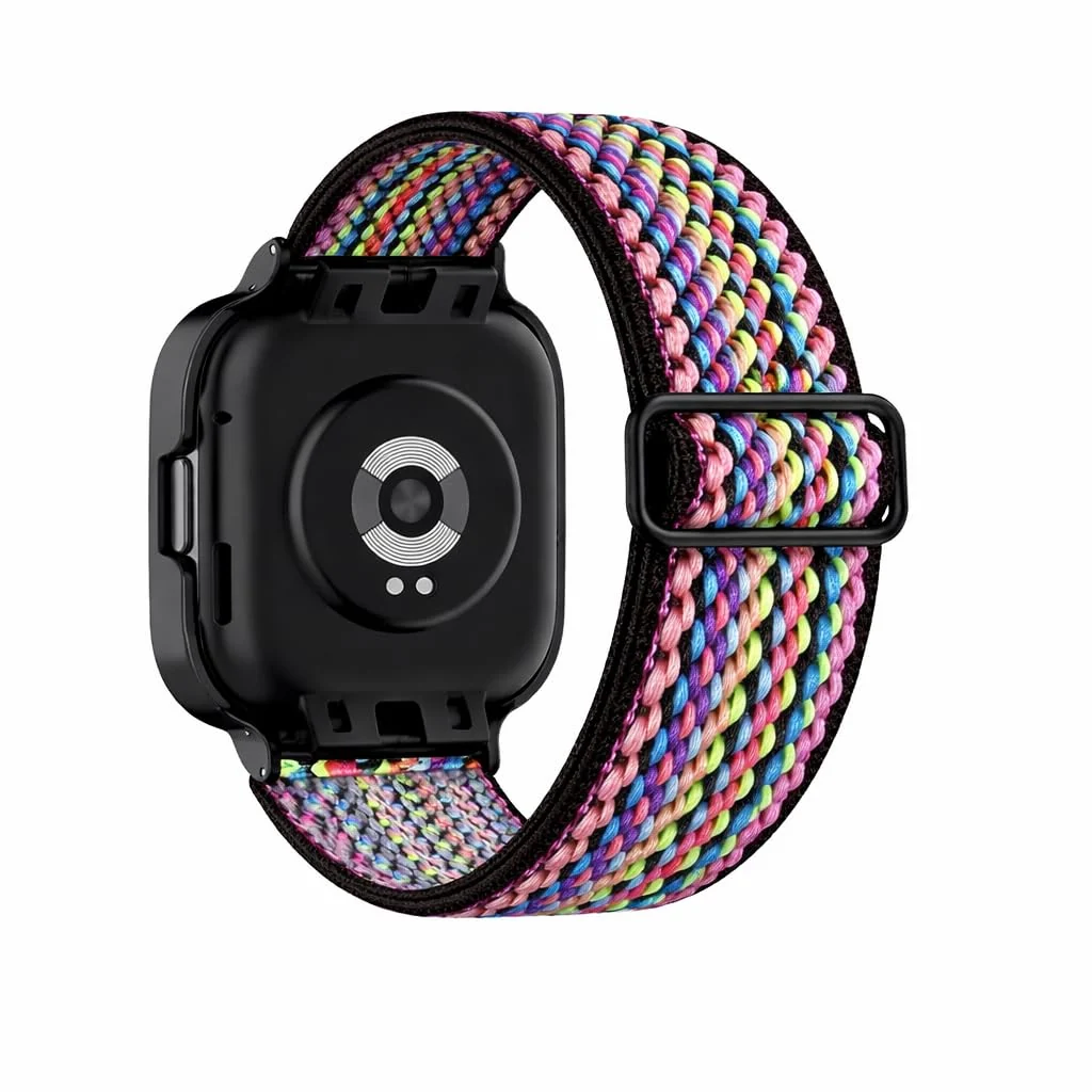 DL3 Mobilak Nylon Strap For Xiaomi Redmi Watch 3 Active/Redmi Watch 3 Lite, Soft Elastic Nylon Straps, Adjustable Stretchy Sports Replacement Bracelets Wristbands for Women Men - Bohemia