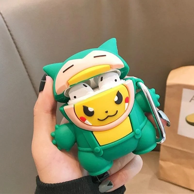 DL3 Mobilak AirPods Pro Case Soft Silicone Shockproof Cover for Apple AirPods Pro, New 3D Cute Cartoon Creative Fun Case Skin with Keychain Design for AirPods Pro Charging Case 2019 - Green Yellow