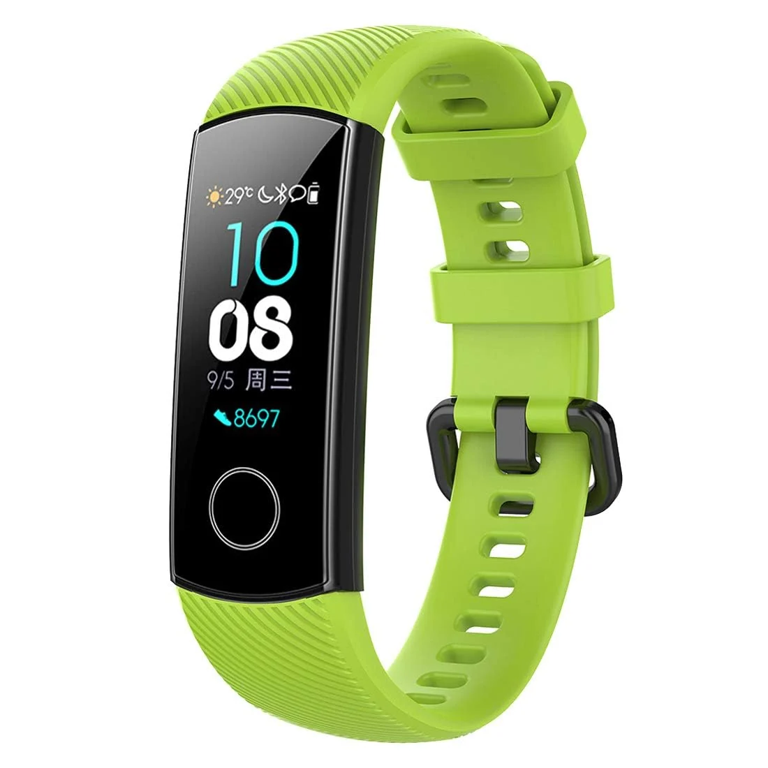 DL3 Mobilak Compatible for Honor Band 5/Honor Band 4 Strap, Soft Silicone Sport Wristband Adjustable Accessory Bracelet Replacement Band for Honor Band 5/Band 4 - Green