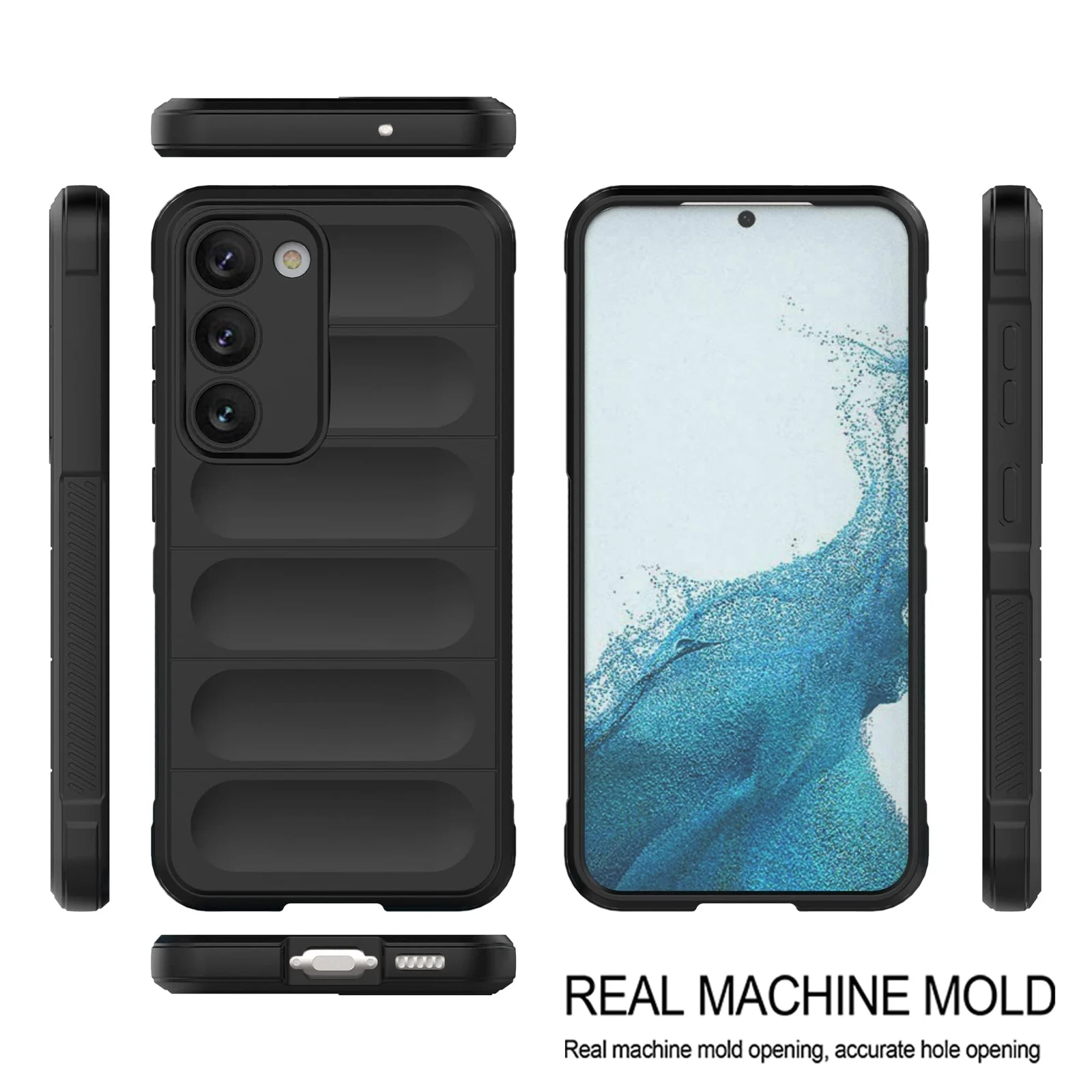 DL3 Mobilak Silicone Case for Samsung Galaxy S23+ Plus Heavy Duty Protective [Slim Fit] Shockproof Soft Flexible Protective Design Shock-Absorption TPU Cover With Camera Protection - Black