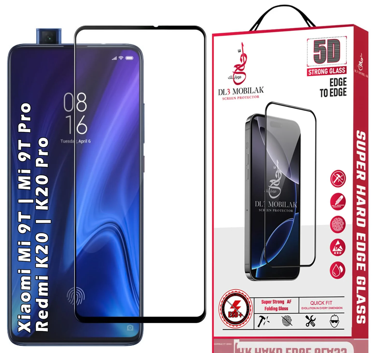 DL3 Mobilak for Xiaomi Mi 9T / Mi9T Pro/Redmi K20 / K20 Pro Tempered Glass Screen Protector, 9H Hardness Anti-Scratch Tempered Glass flim, Case Friendly, Anti-Scratch - Clear