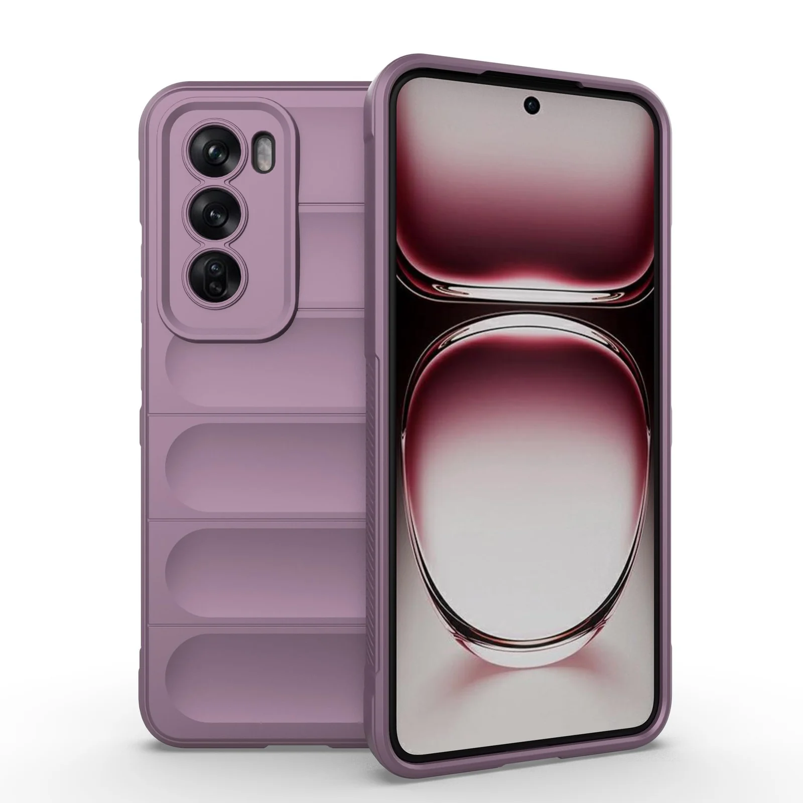 DL3 Mobilak Rugged Protective Case for OPPO Reno 12 Pro 5G, Camera protection, Shock-absorbing protection, Non-slip grip - Purple