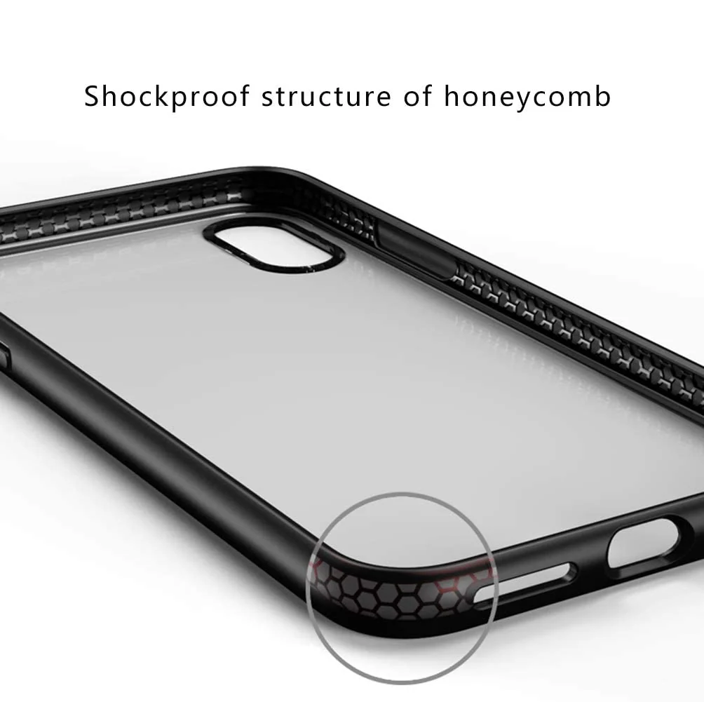 DL3 MOBILAK Case Compatible With iPhone XR, Clear Case Shockproof Hard PC +Soft Silicone [Not Yellowing] Transparent Protective Slim Case Phone - Black