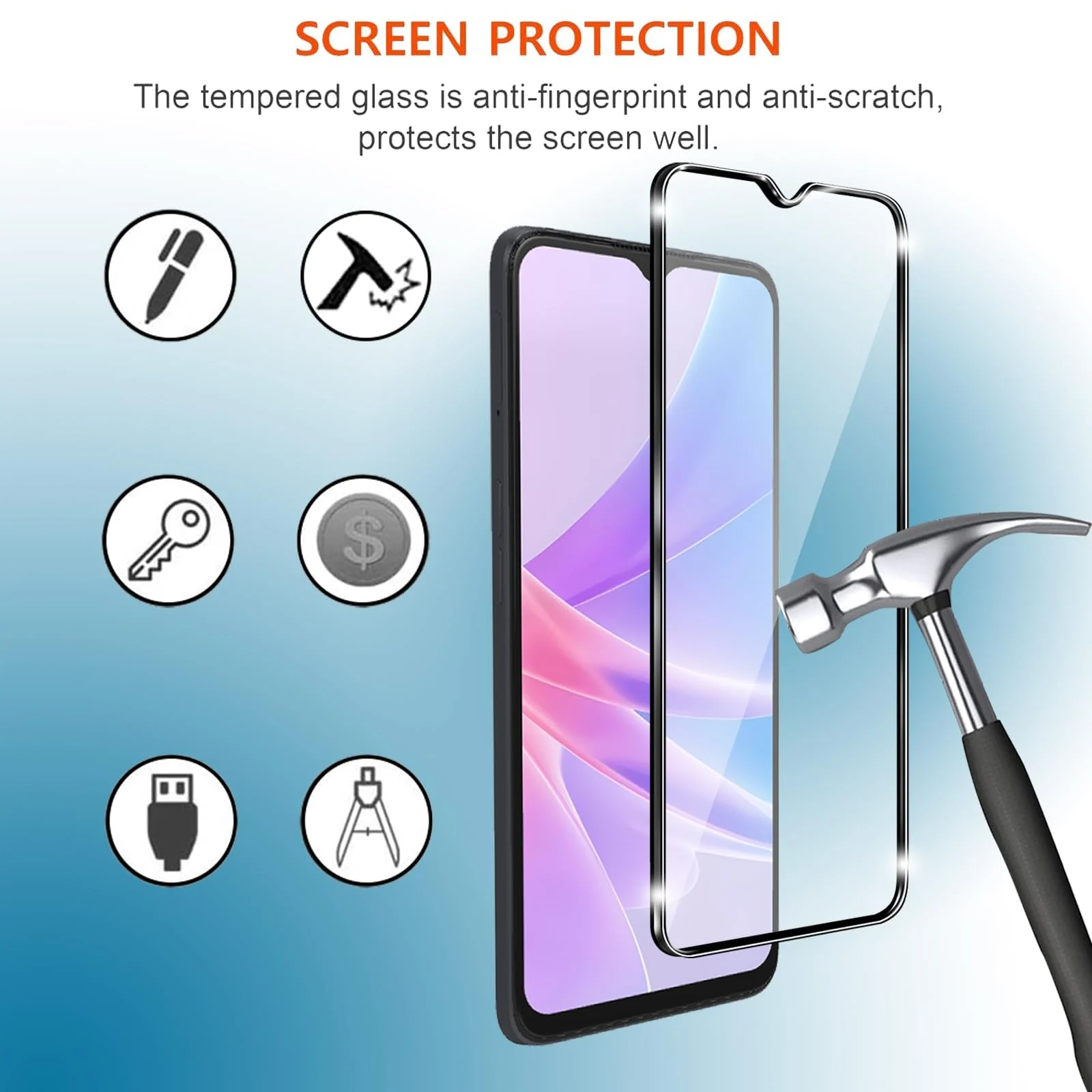 DL3 MOBILAK 9H Tempered Glass Screen Protector for Xiaomi Redmi Note 8, Clear