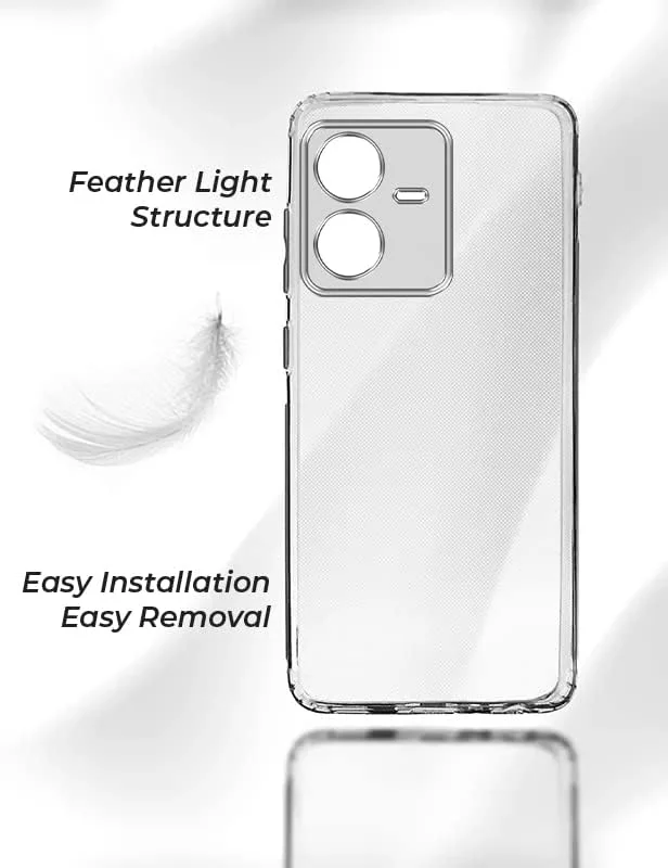DL3 Mobilak Case Compatible with vivo Y22 / vivo Y22S Case Crystal Soft TPU Gel Case Flexible Silicone Anti-Scratch Camera Protection TPU Cover - Clear